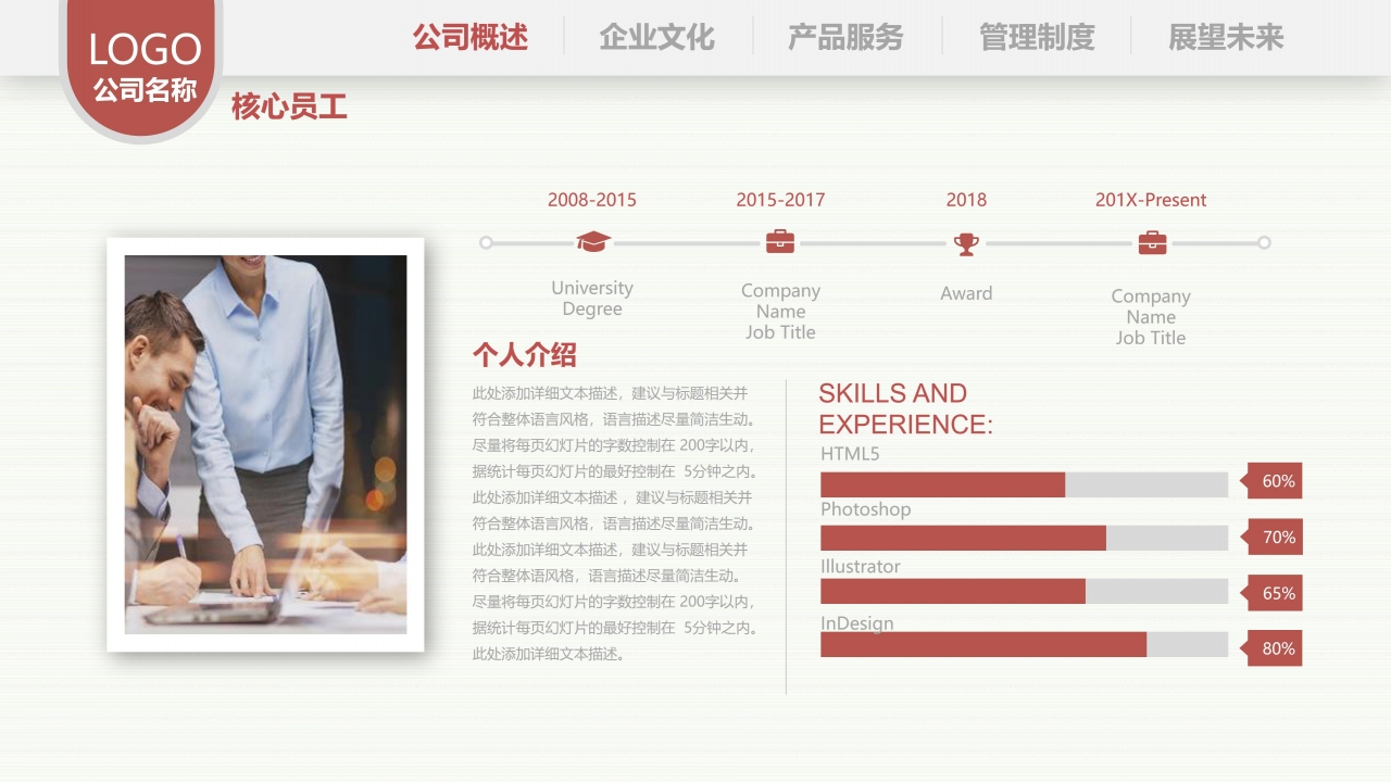 时尚高端棕色休闲风公司商务报告书PPT模板