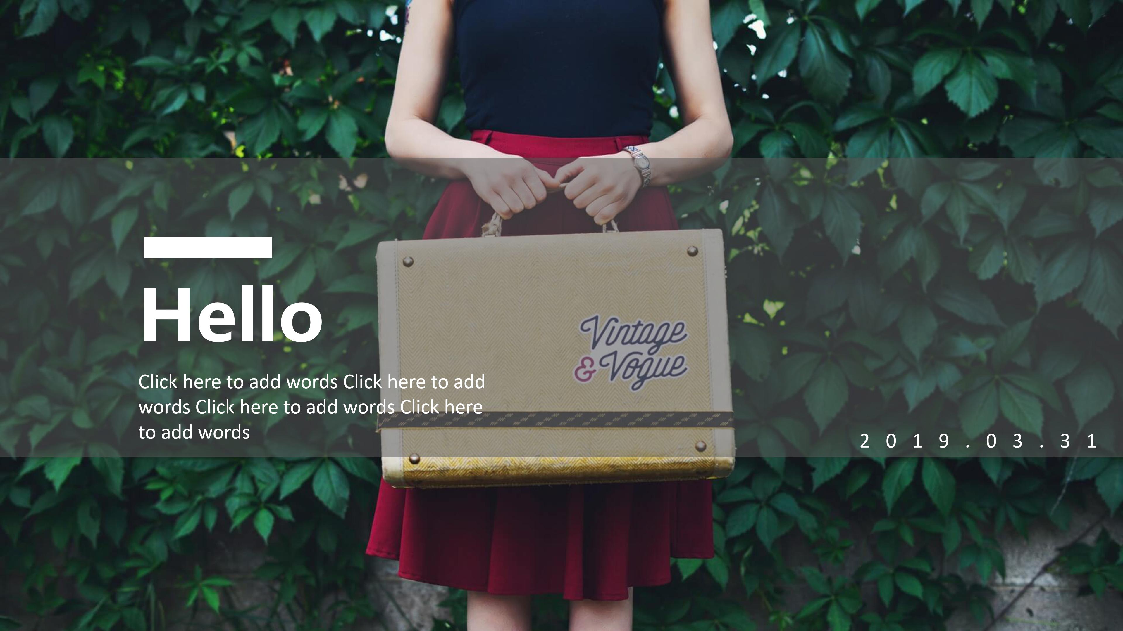 淡雅文艺欧美风图文排版商务通用PPT模板