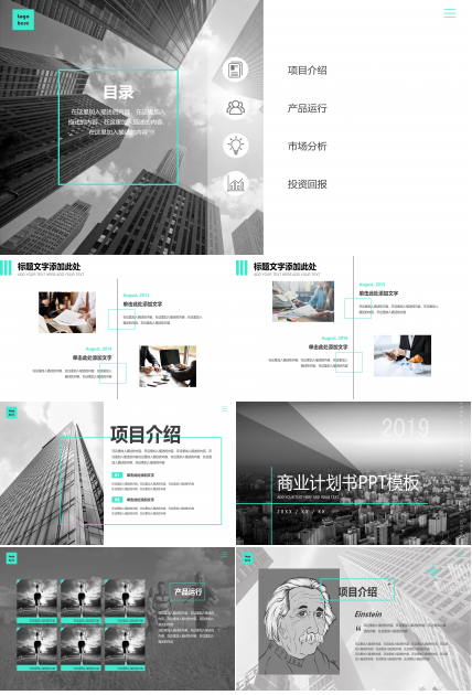 高端时尚商务范公司商业计划书PPT模板