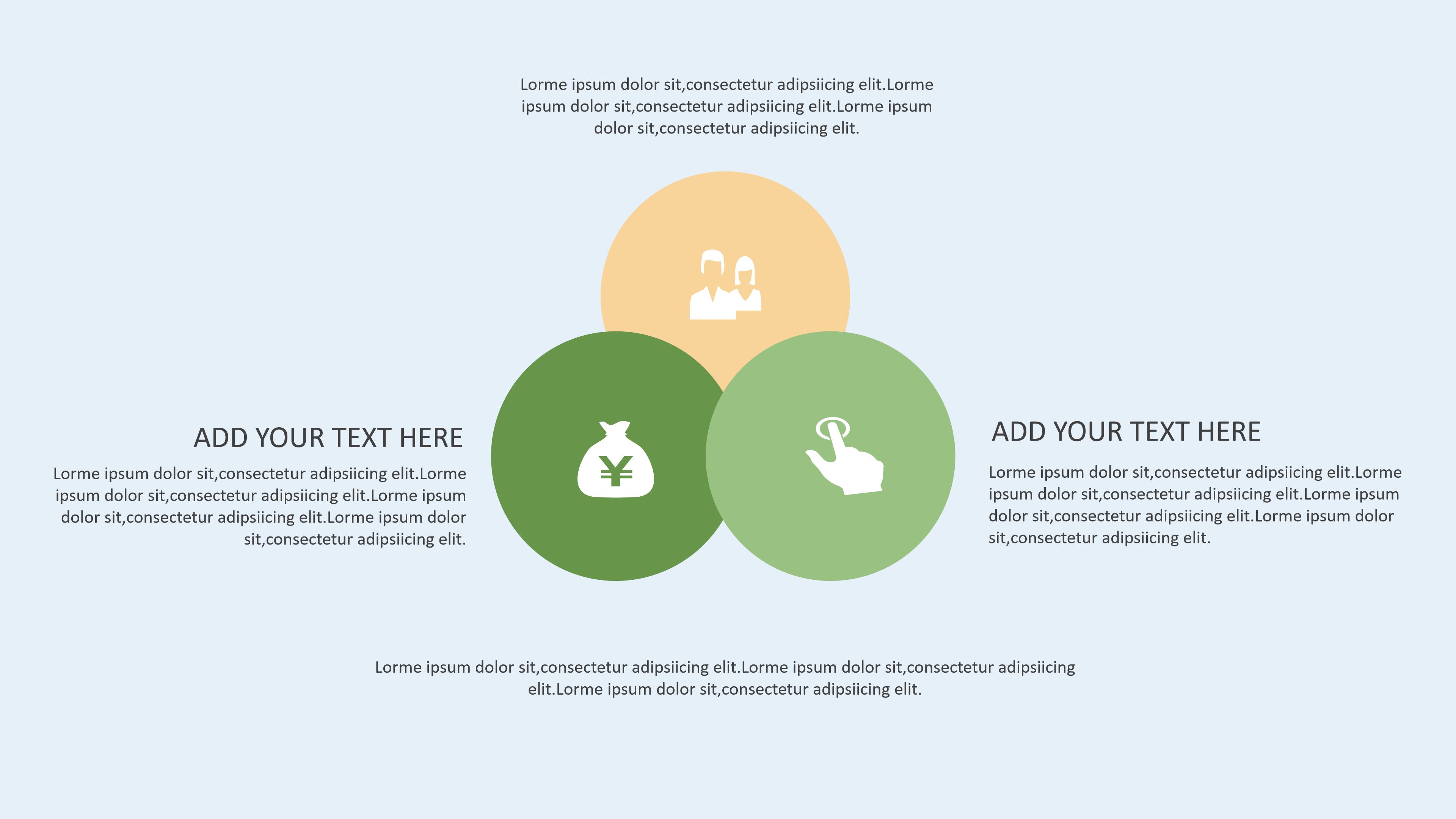 淡雅清新蓝天花卉背景点缀毕业论文答辩PPT模板