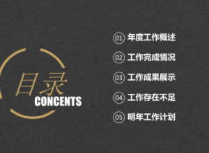 简约黑金配色工作汇报PPT模板