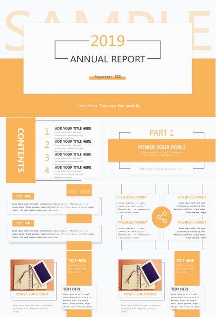 简洁色块线条文字排版PPT模板