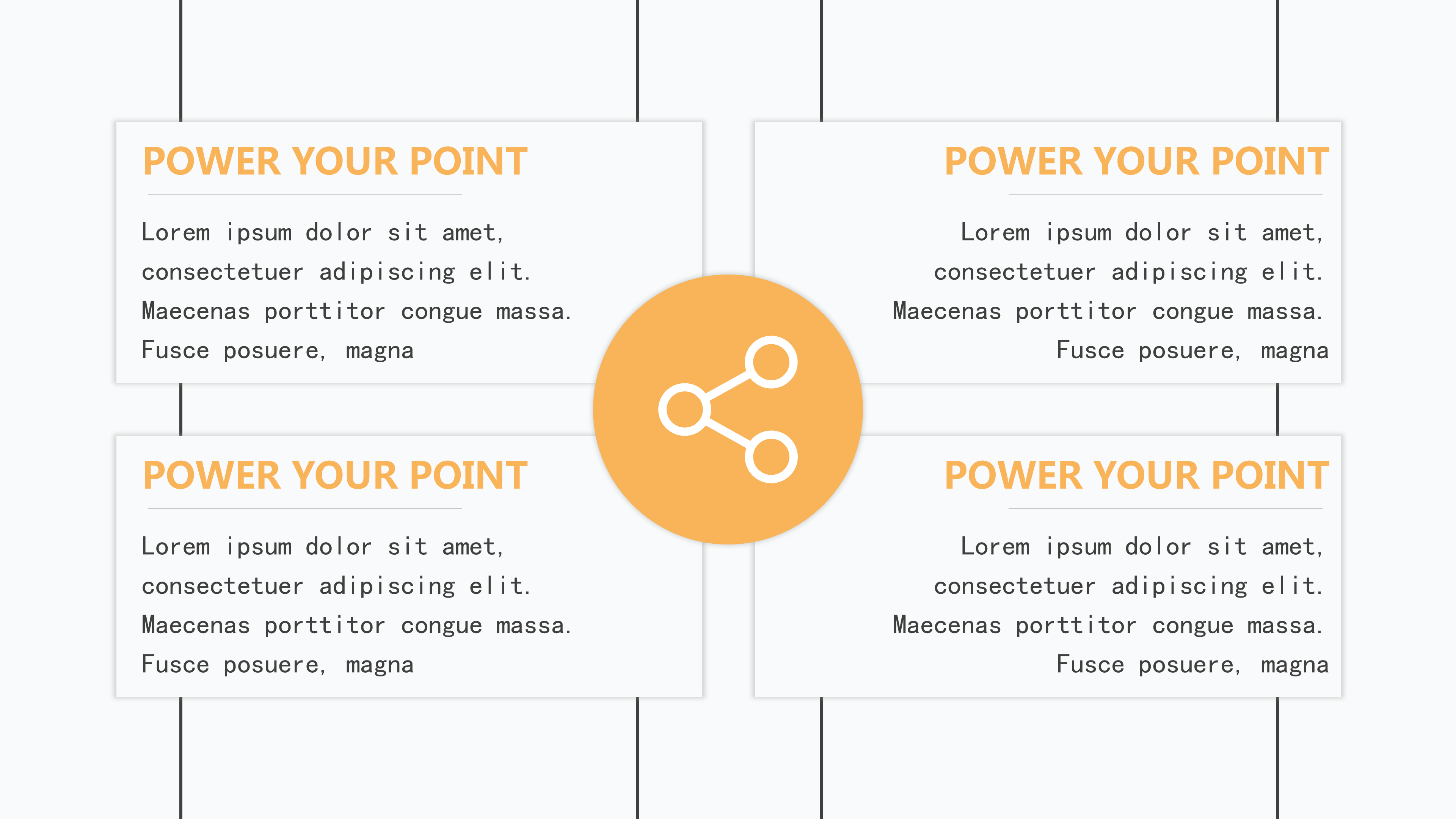 简洁色块线条文字排版PPT模板