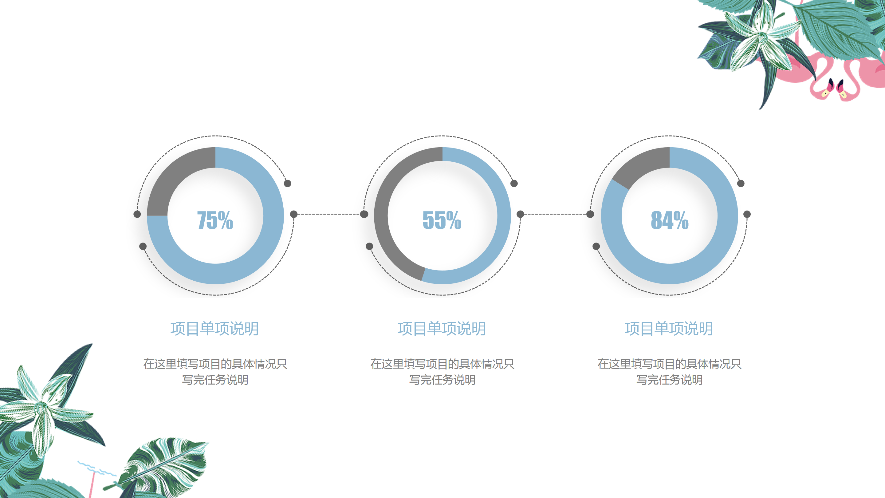 文艺清新工作汇报PPT模板