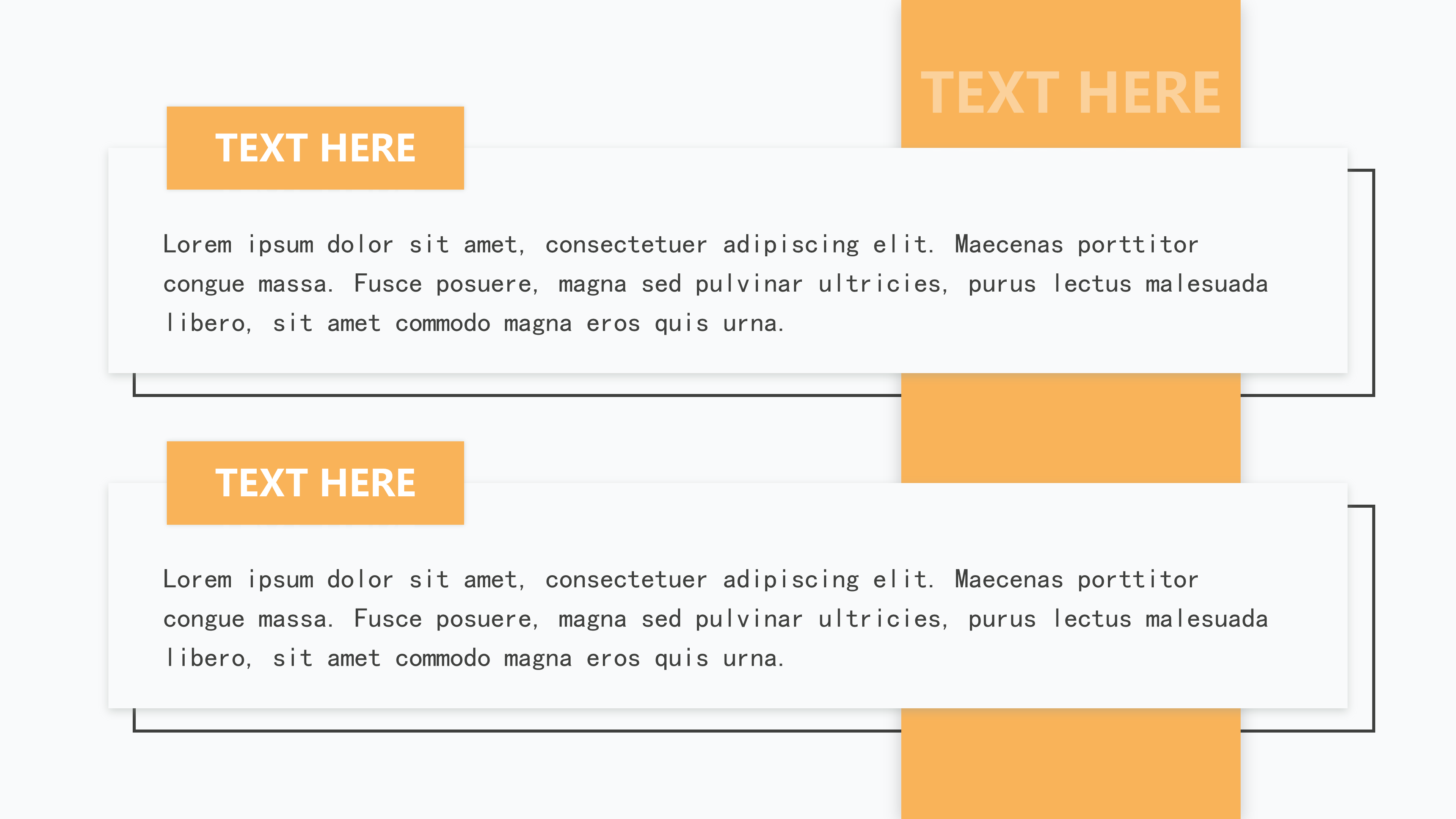 简洁色块线条文字排版PPT模板