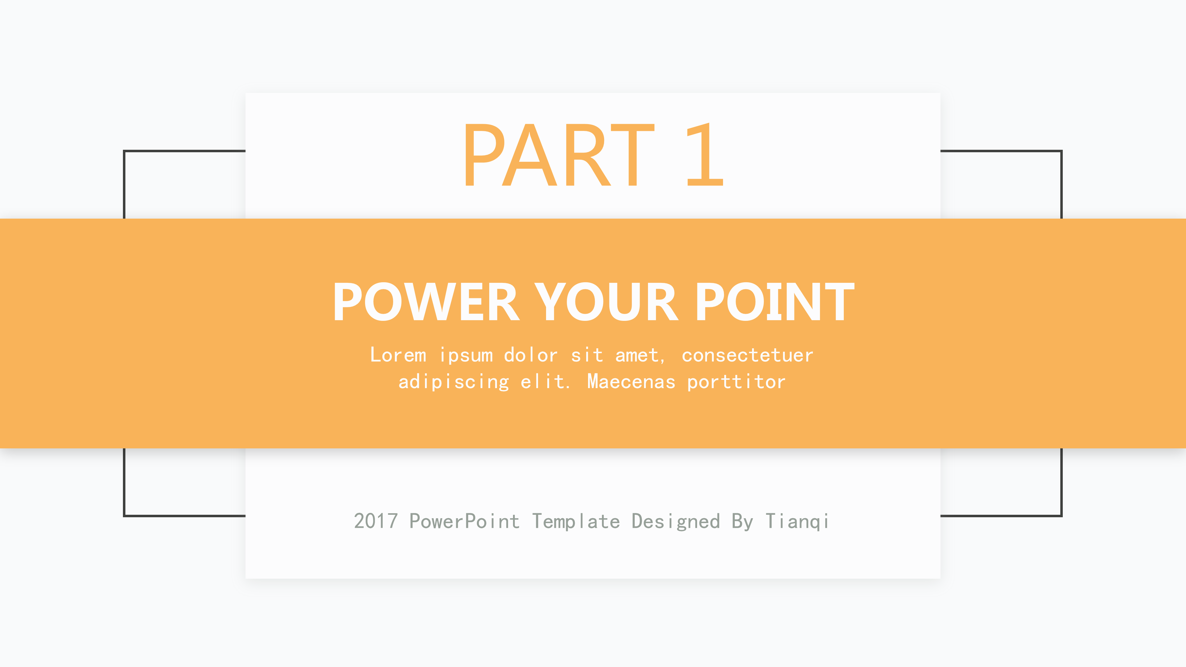 简洁色块线条文字排版PPT模板