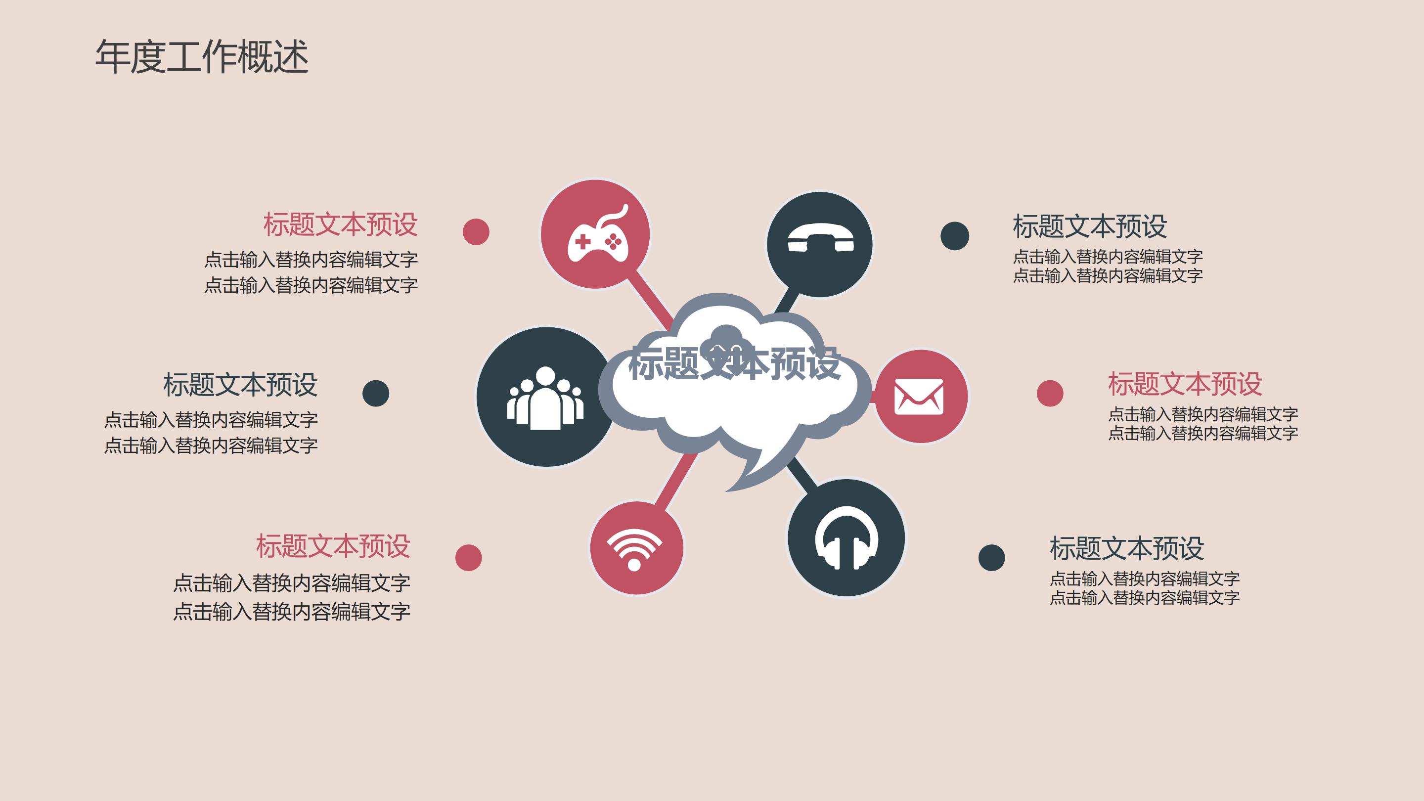 简约时尚潮流欧美杂志风工作概述PPT模板