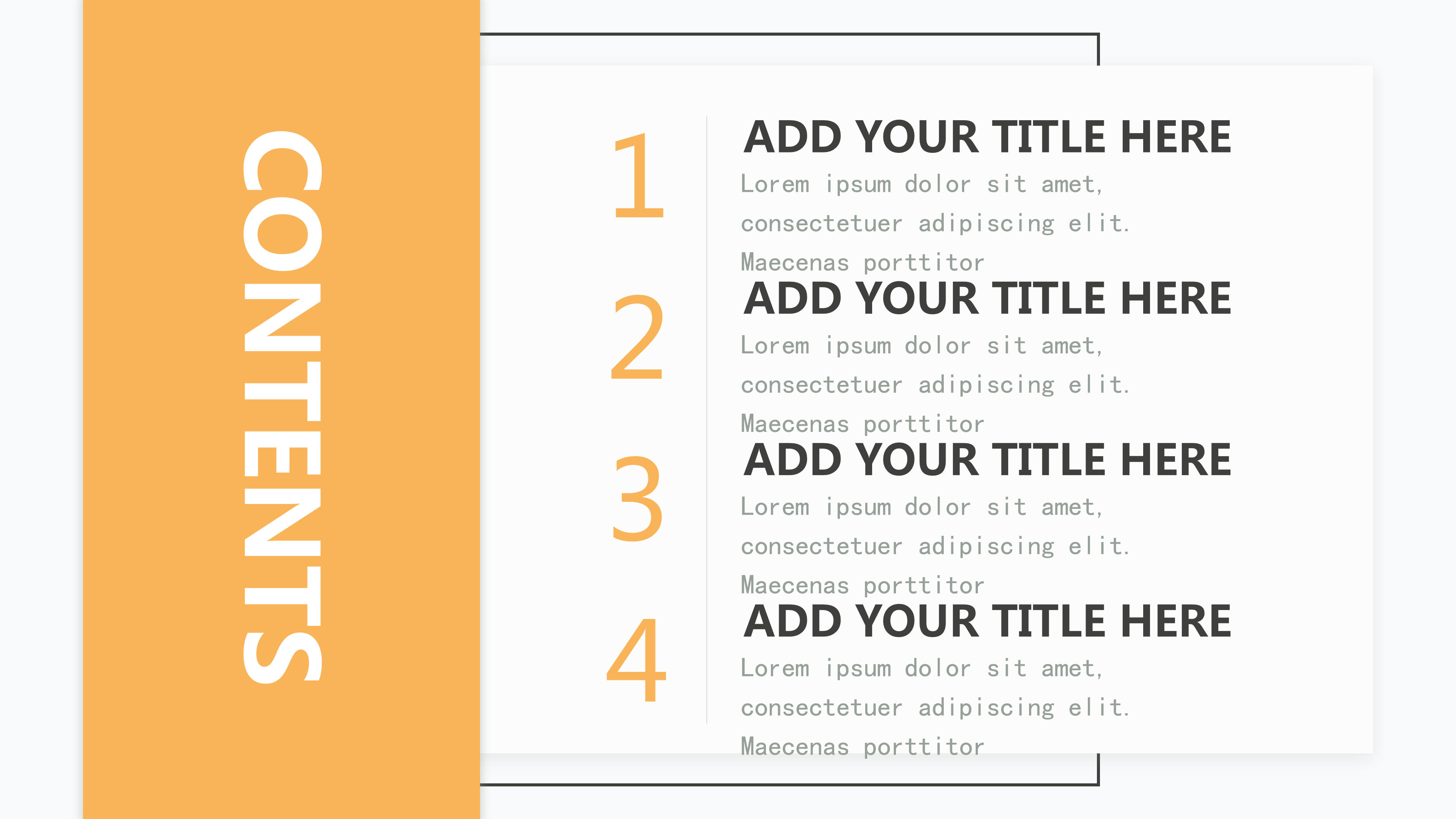 简洁色块线条文字排版PPT模板