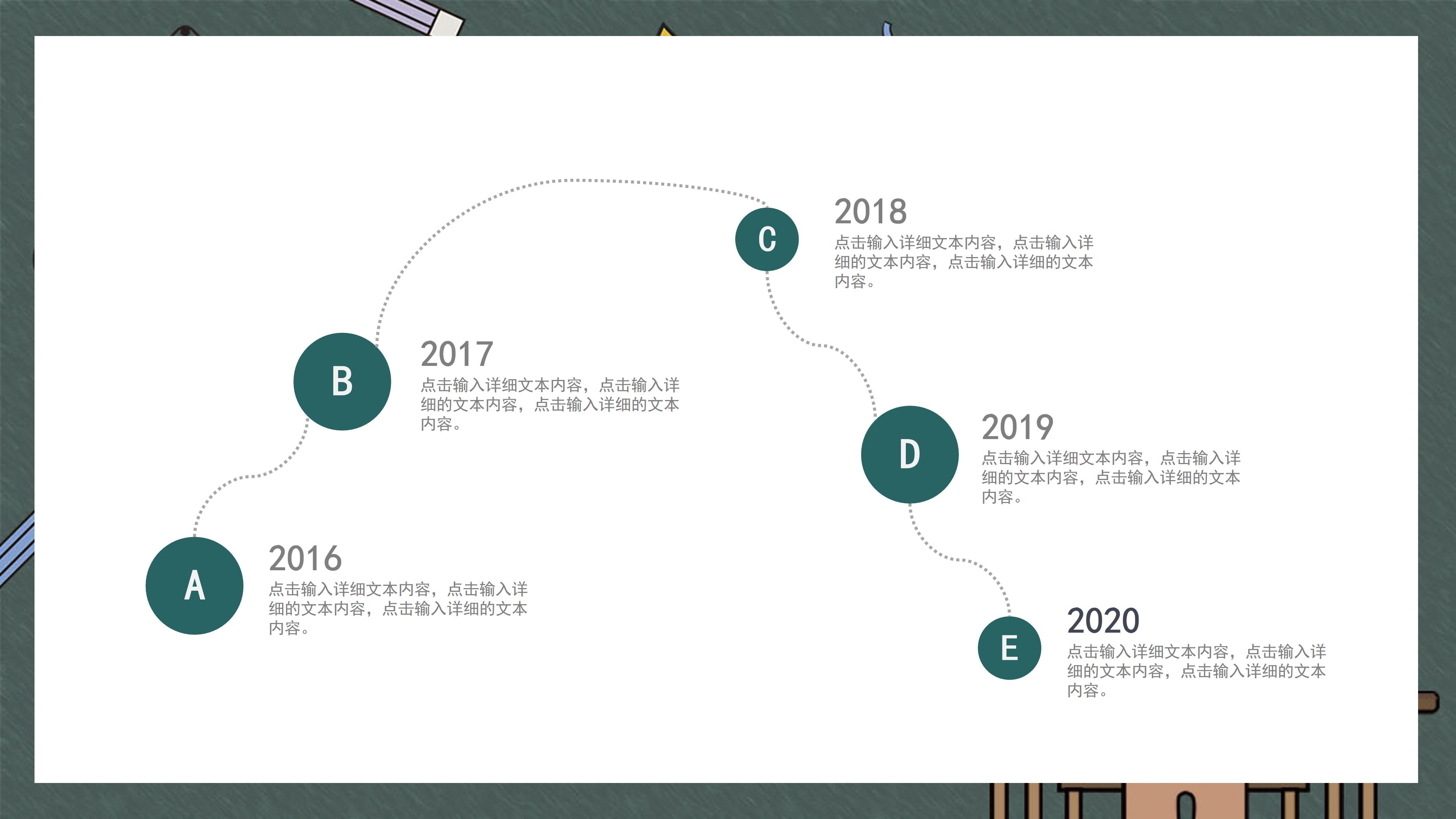 创意简约黑板漫画风教育教学课件PPT模板