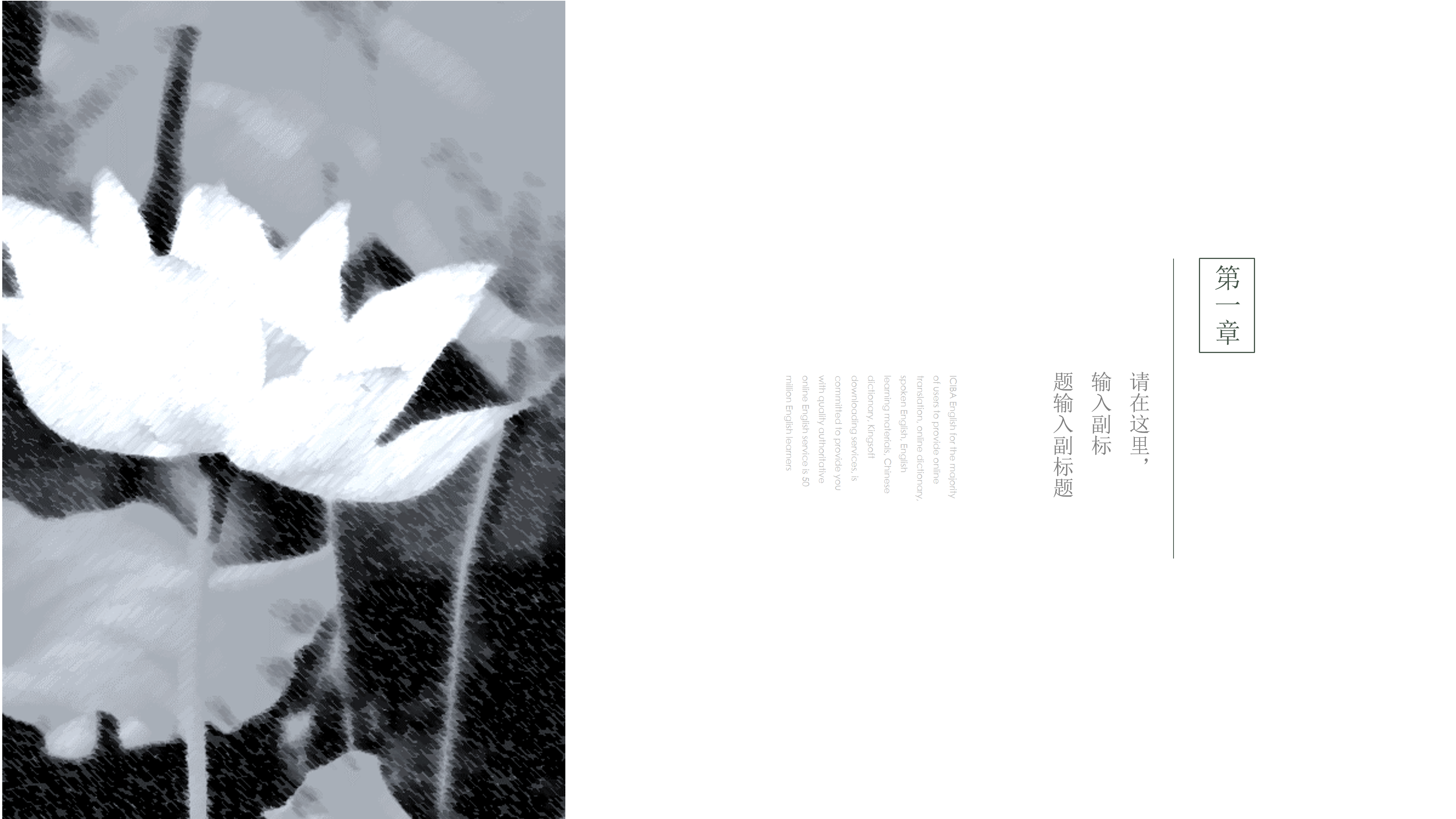 清雅中国风黑白ppt模板