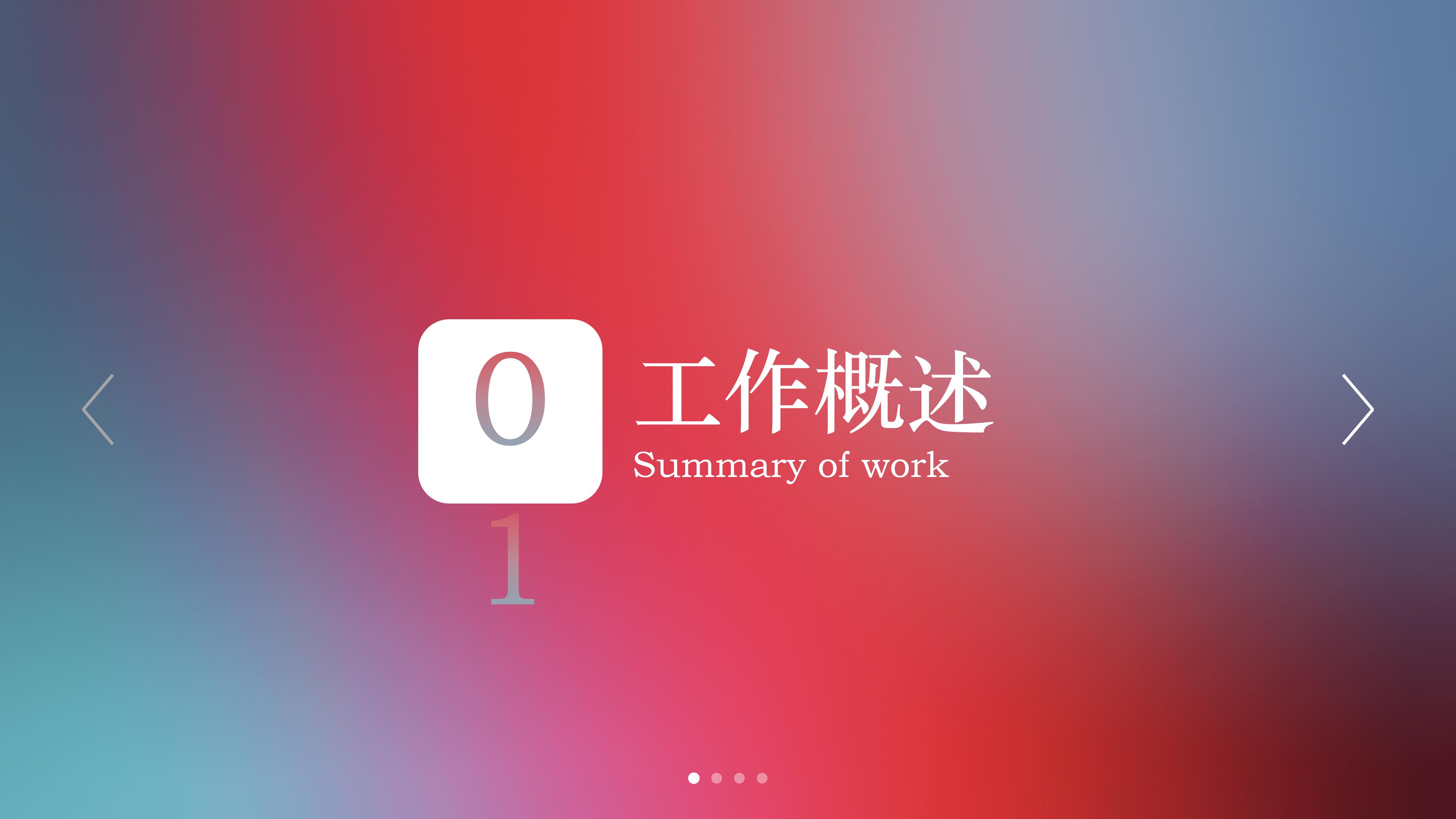 唯美创意渐变背景IOS风商务通用PPT模板