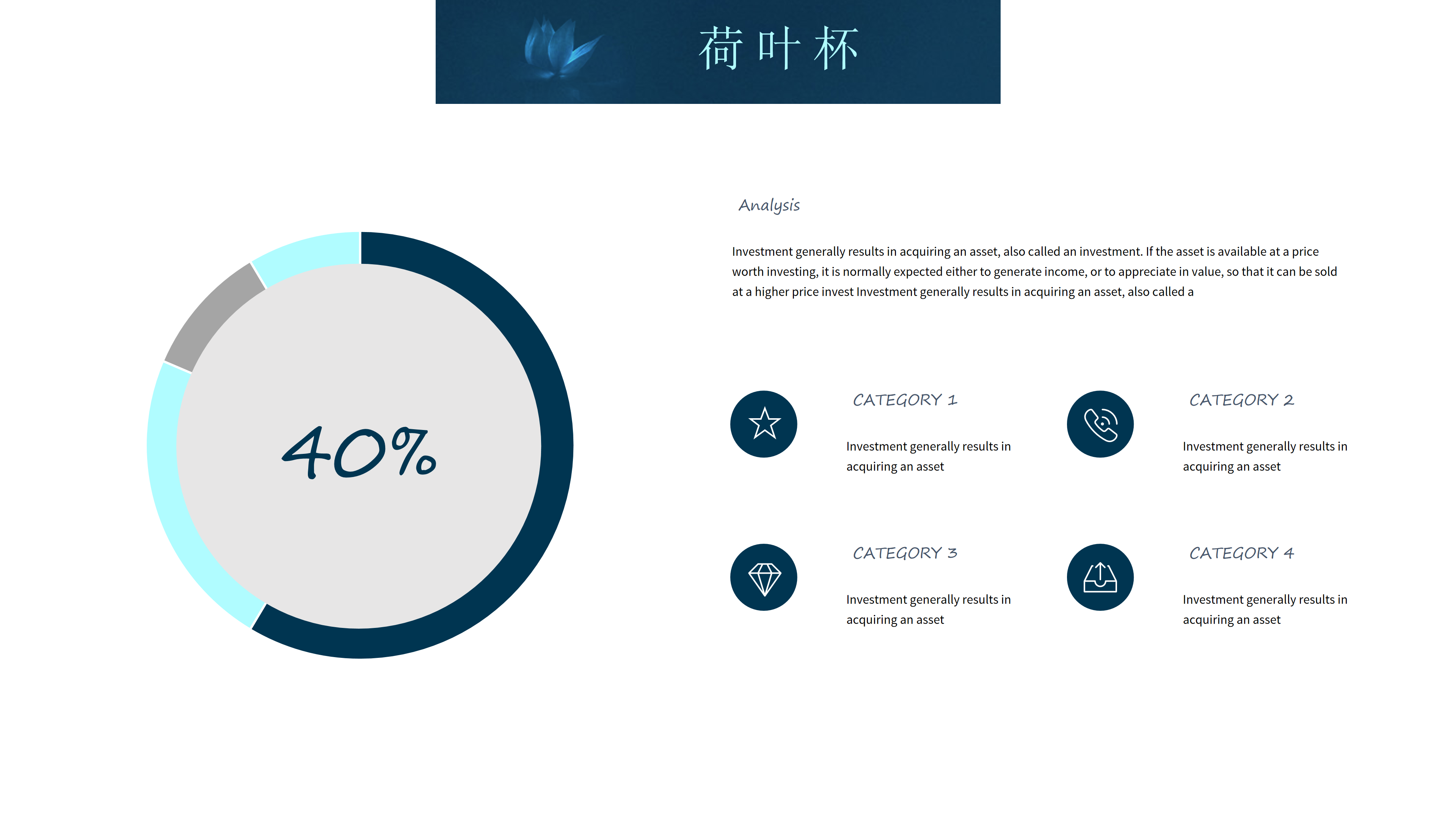 精美典雅荷花诗意ppt模板