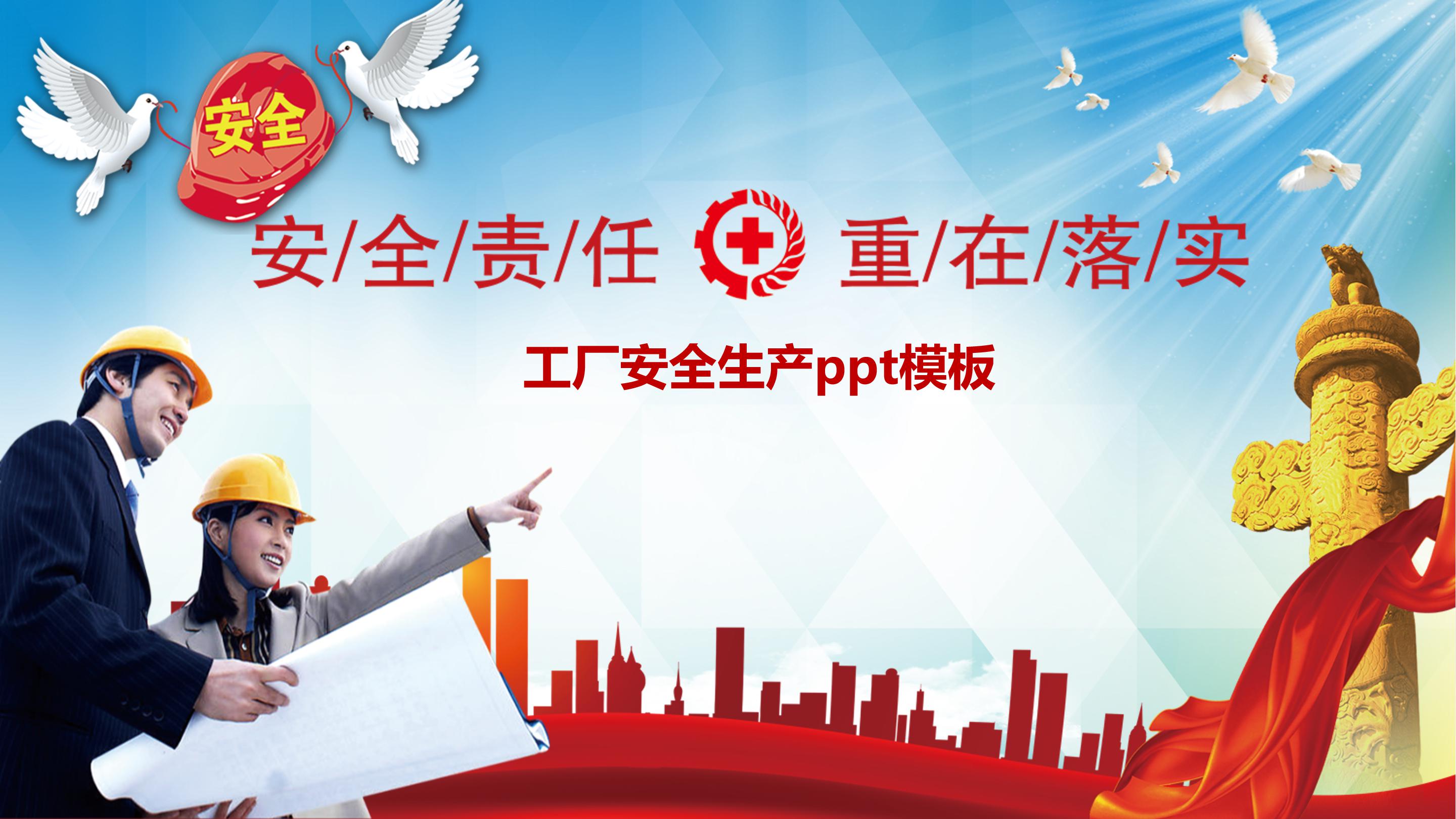 工厂安全生产ppt模板