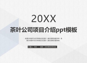 茶叶公司项目介绍ppt模板