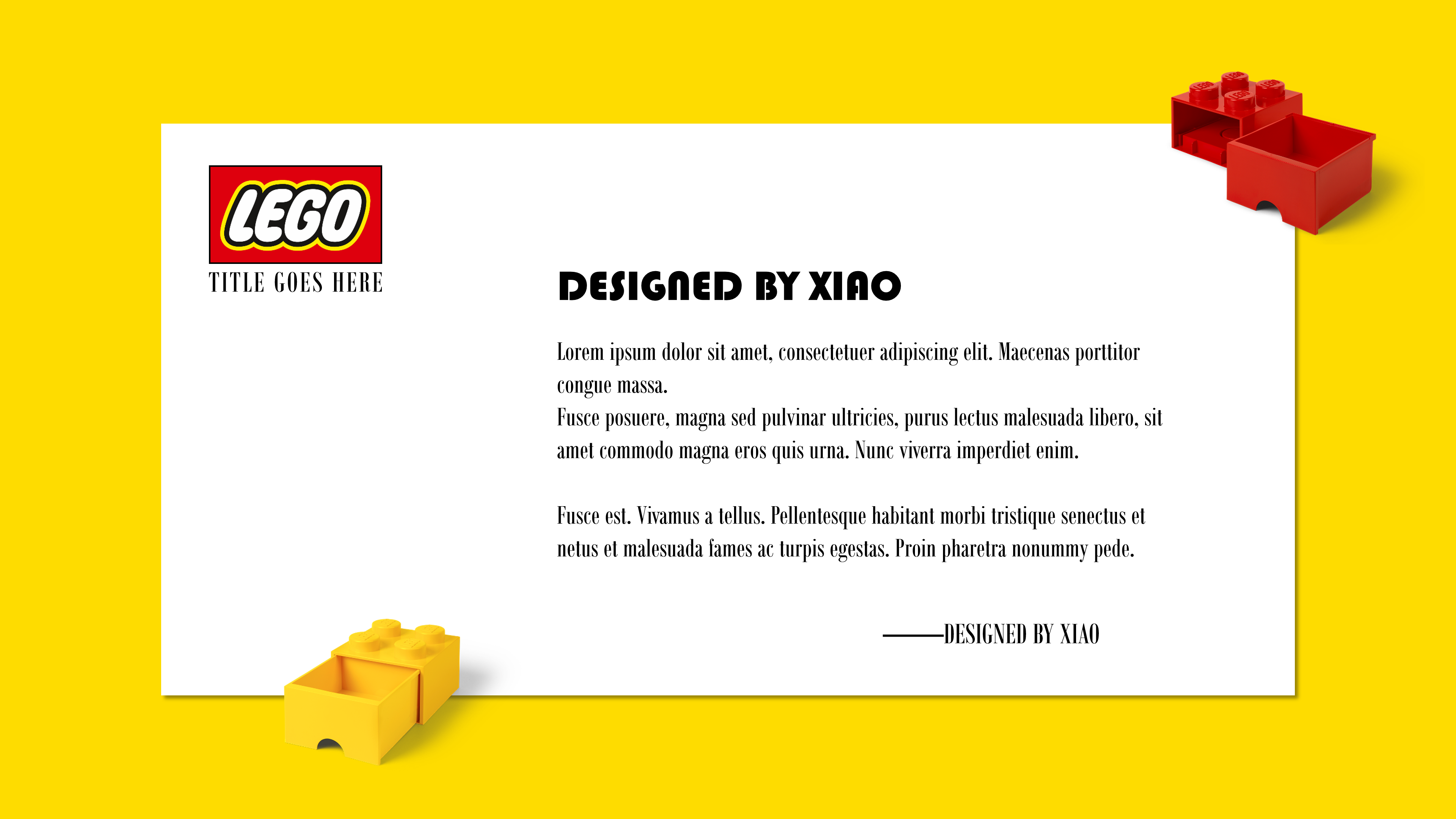 乐高LEGO风格乐高积木主题ppt模板