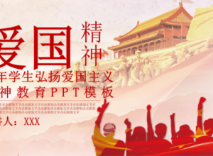 大气庄重爱国主义精神教育党课PPT模板