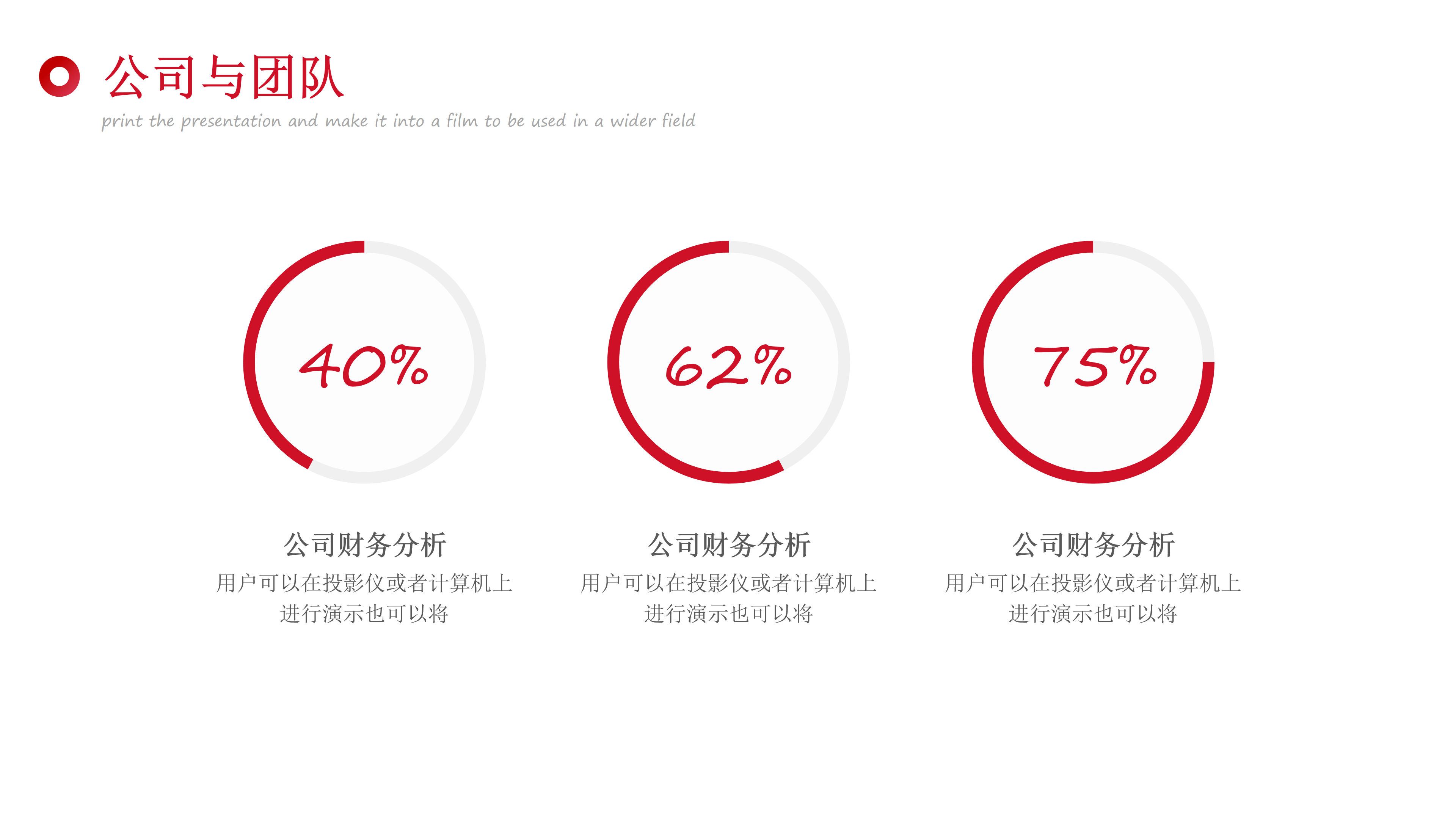 红色光圈大气创业商业计划书ppt模板