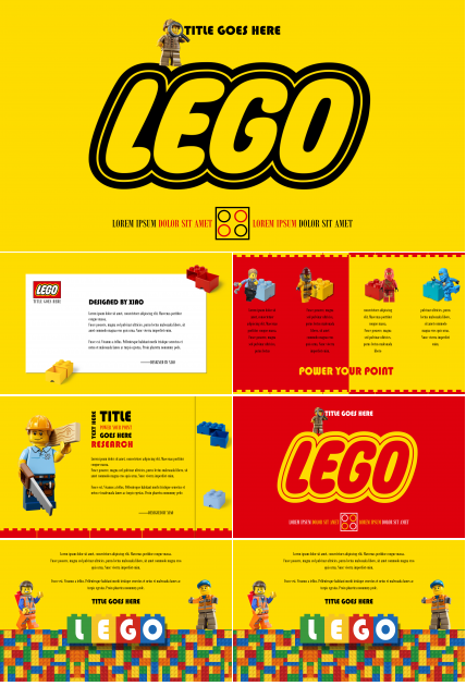 乐高LEGO风格乐高积木主题ppt模板