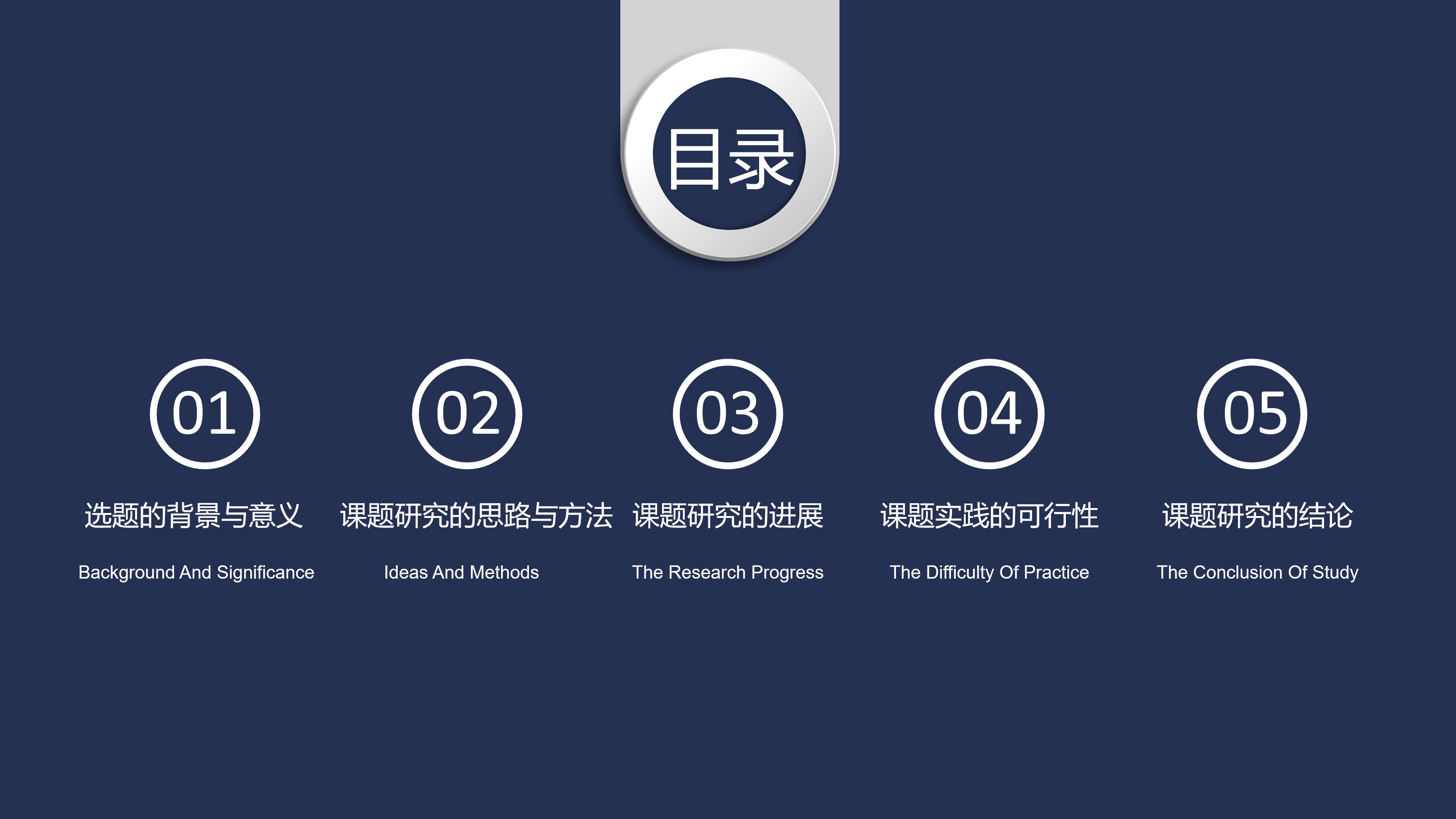 高端稳重简洁纯色背景毕业论文答辩PPT模板