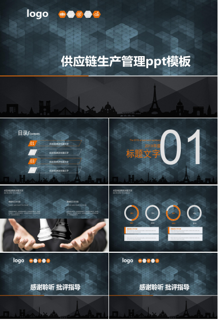 供应链生产管理ppt模板