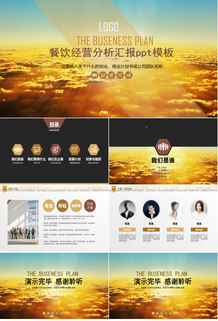 餐饮经营分析汇报ppt模板