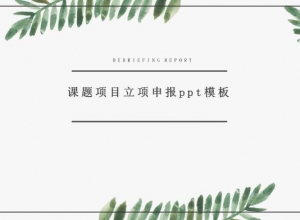 课题项目立项申报ppt模板