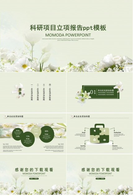 科研项目立项报告ppt模板