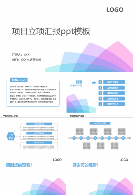 项目立项汇报ppt模板