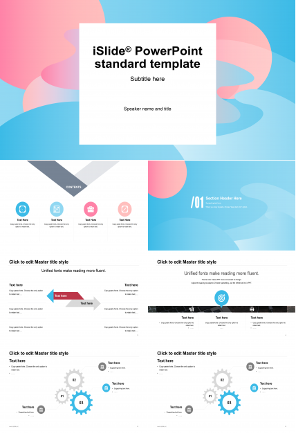 粉蓝油画背景总结报告ppt模板