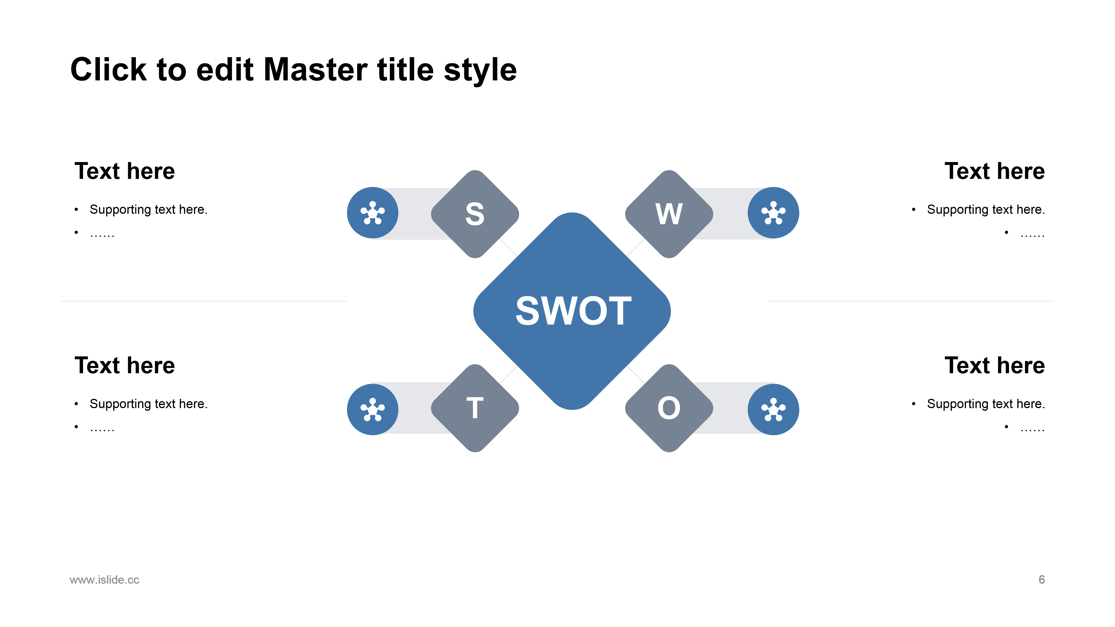 蓝色泡泡个性商务ppt模板