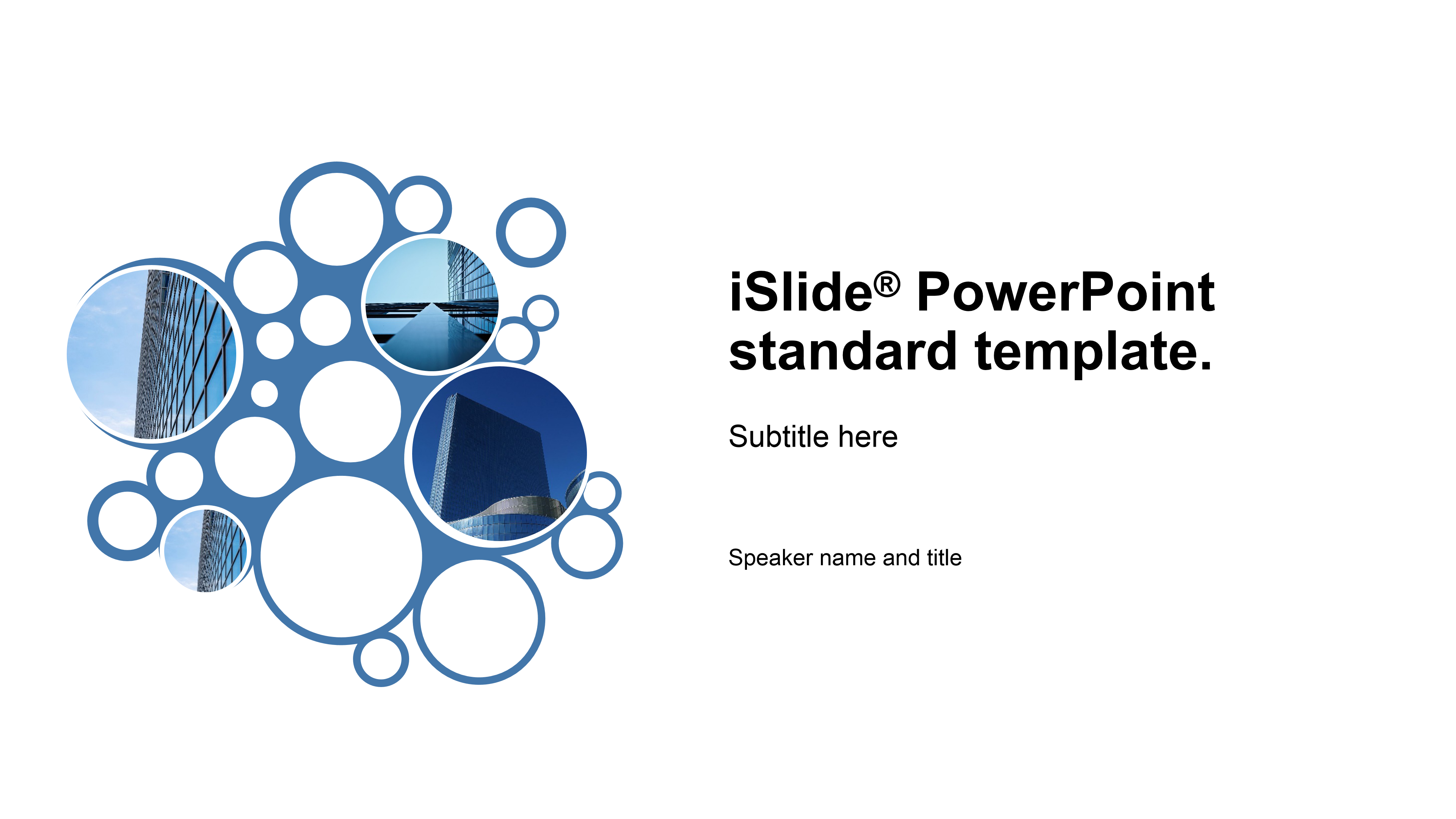 蓝色泡泡个性商务ppt模板