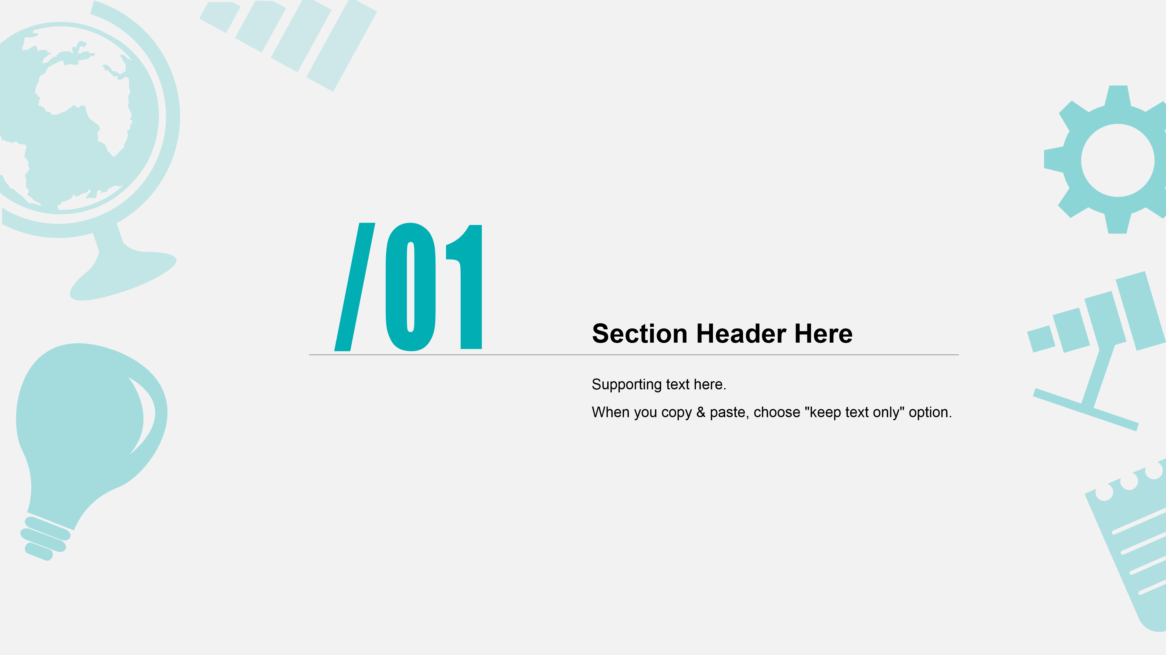 青绿扁平化商务图表ppt模板