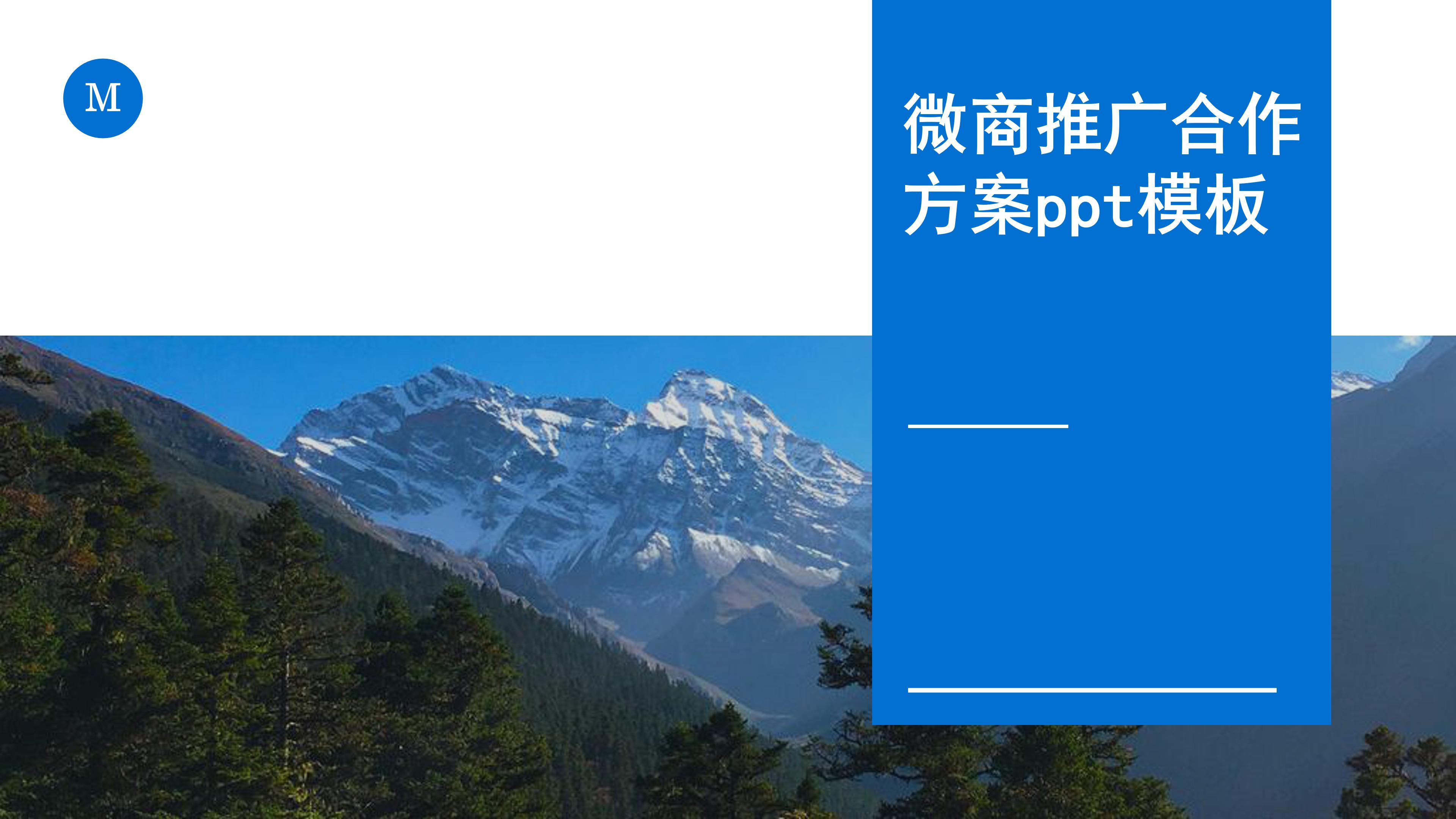 微商推广合作方案ppt模板