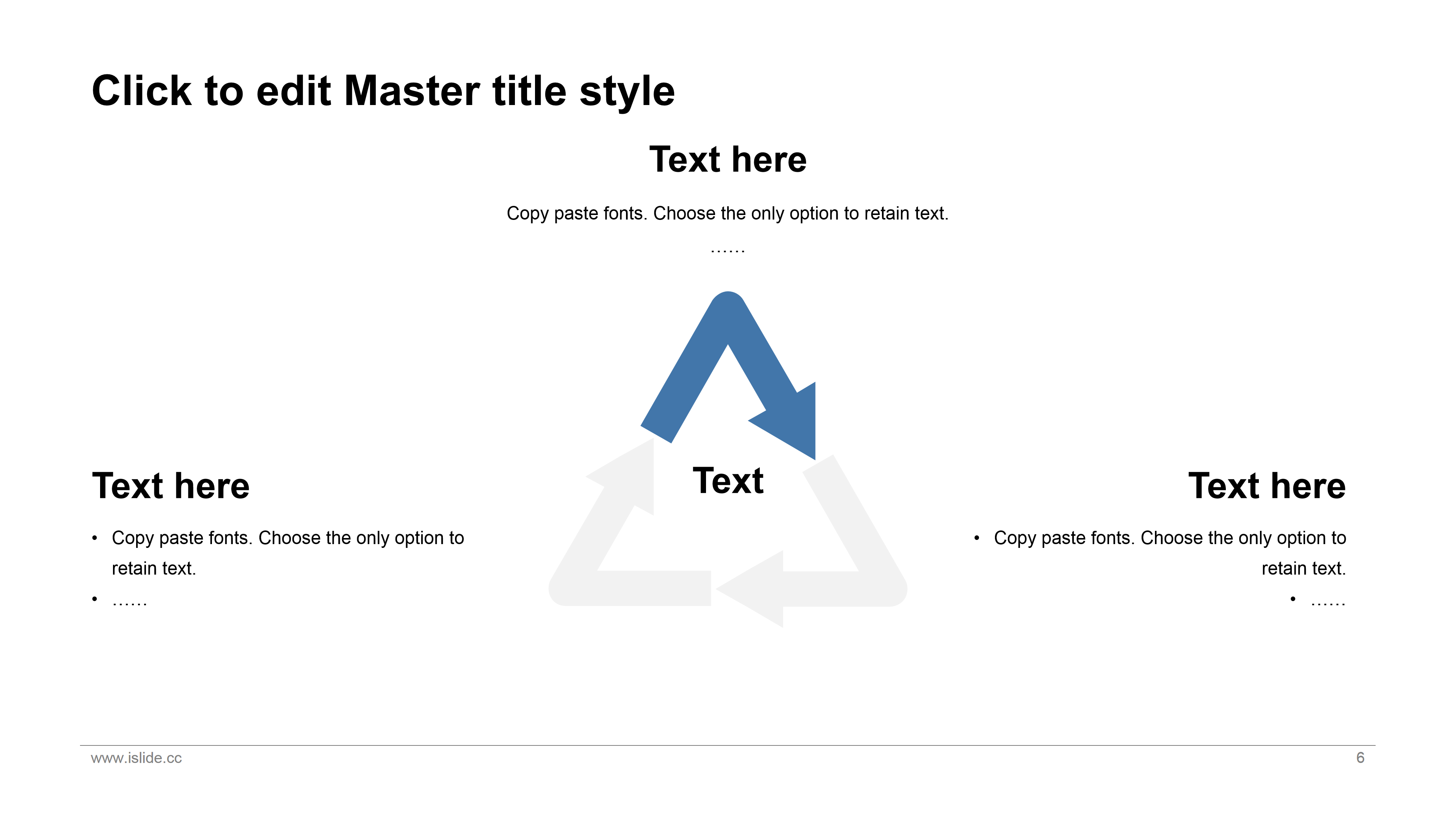 蓝色三角简约商务通用ppt模板