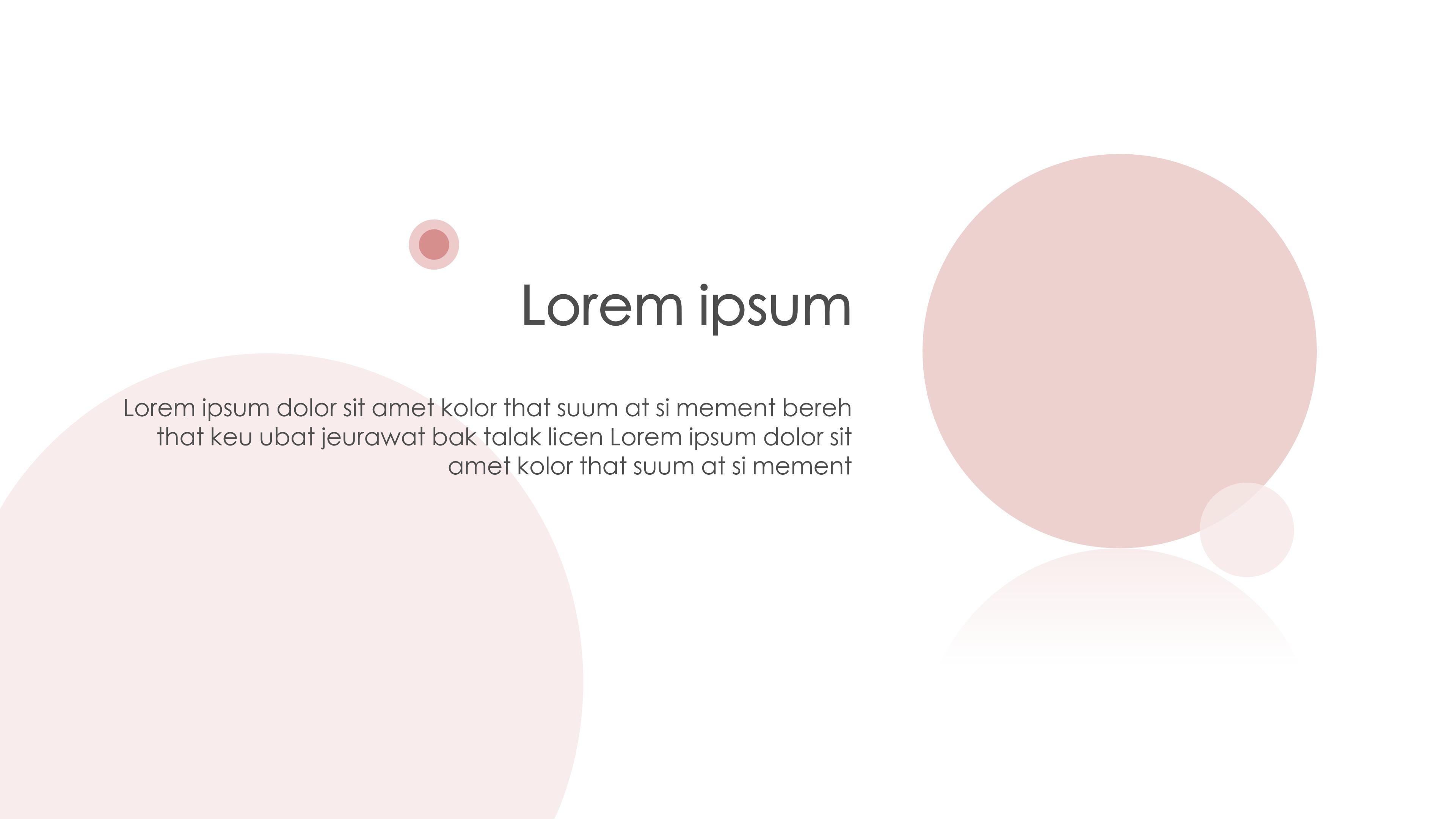 雅致极简风粉色泡泡点缀通用PPT模板