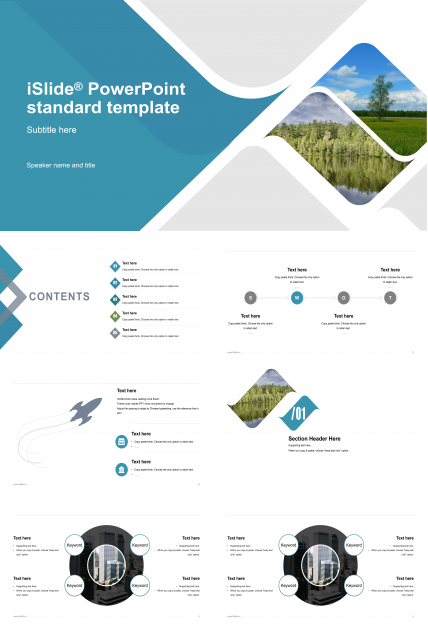 简约优雅蓝色白底商务图表ppt模板
