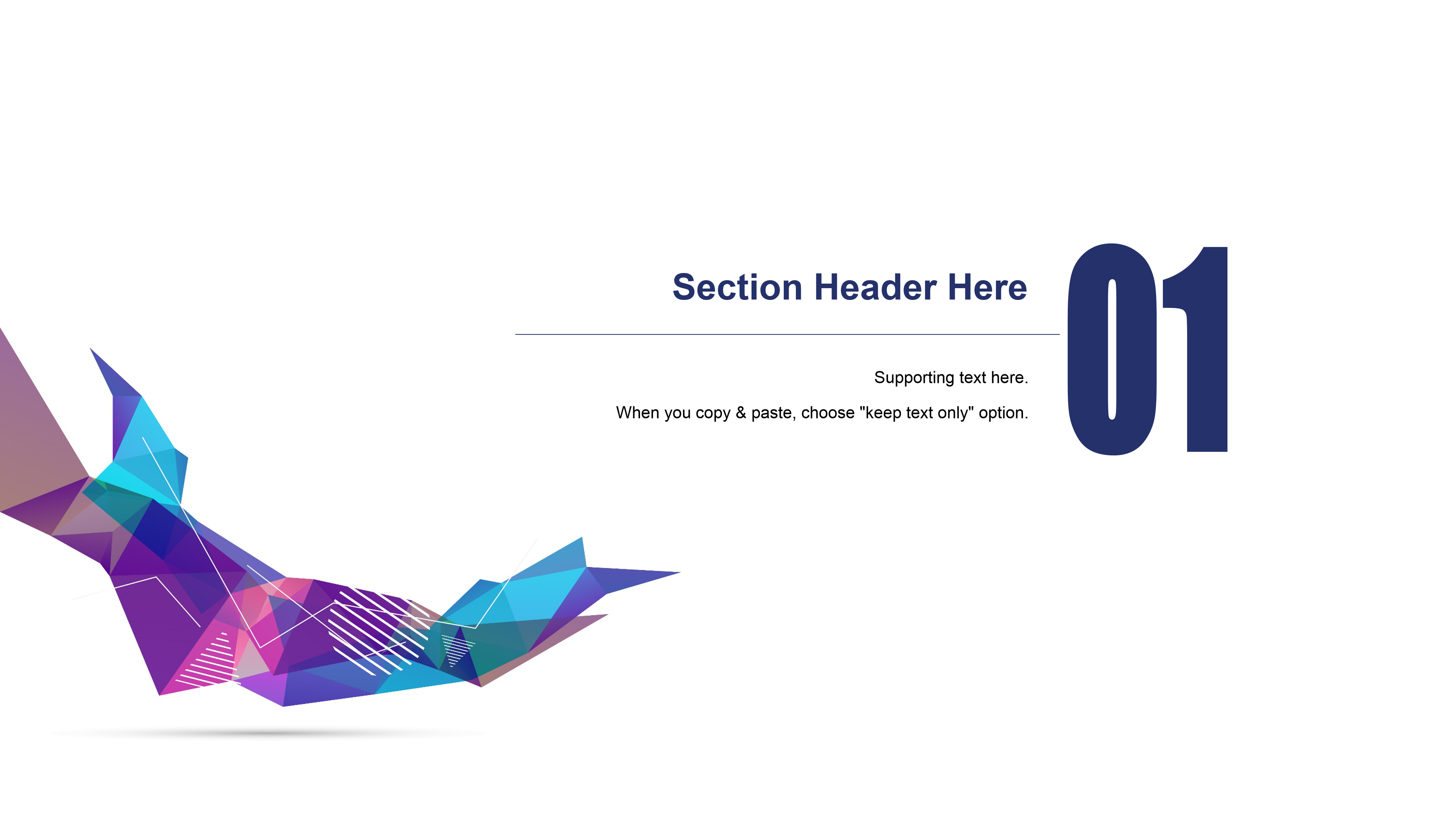 炫彩艺术多边形简约商务ppt模板