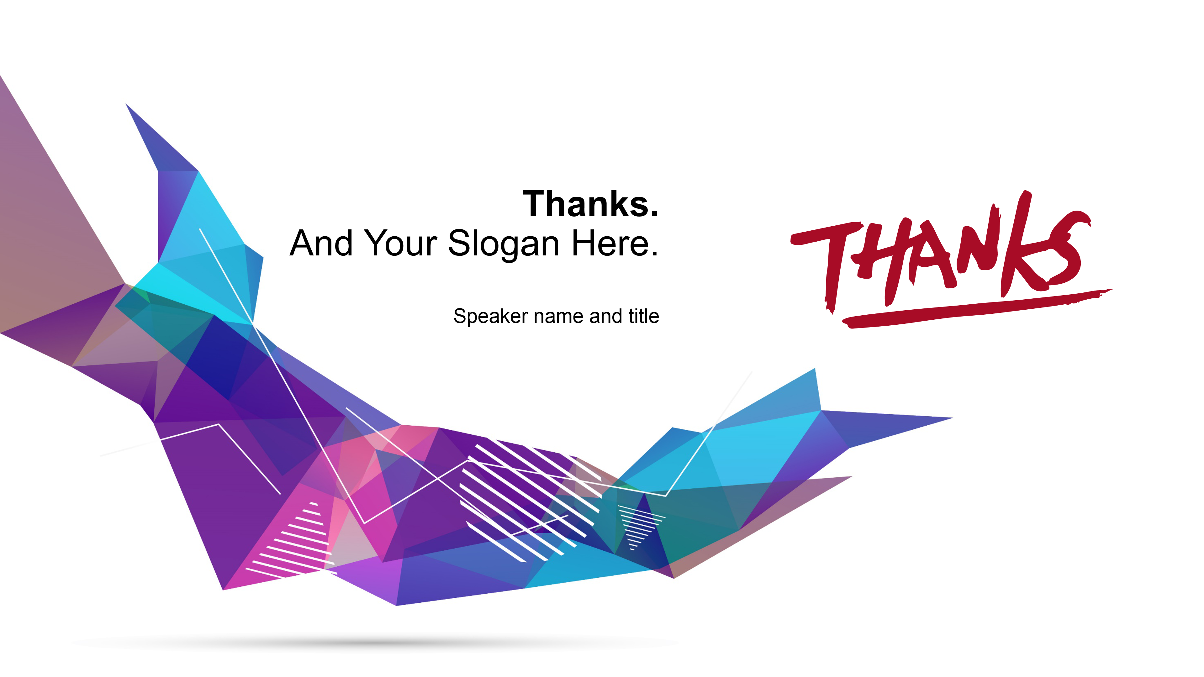 炫彩艺术多边形简约商务ppt模板