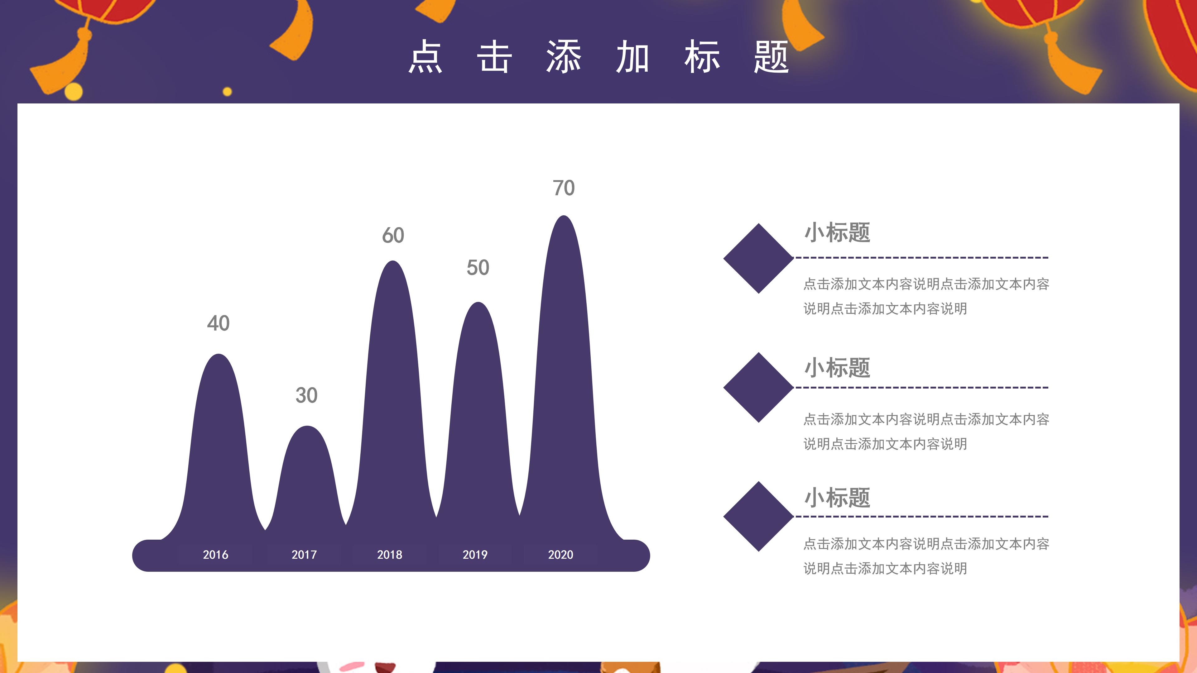 创意卡通玉兔灯笼点缀中秋节活动策划PPT模板