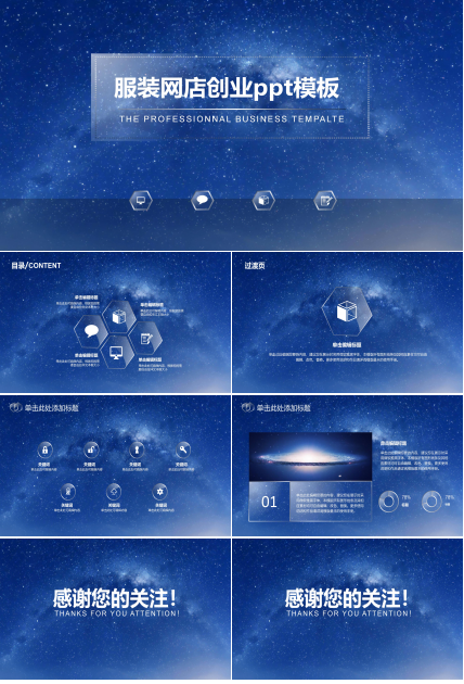服装网店创业ppt模板