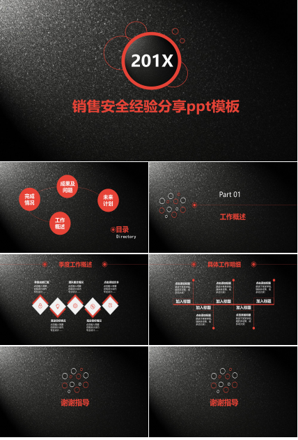 销售安全经验分享ppt模板