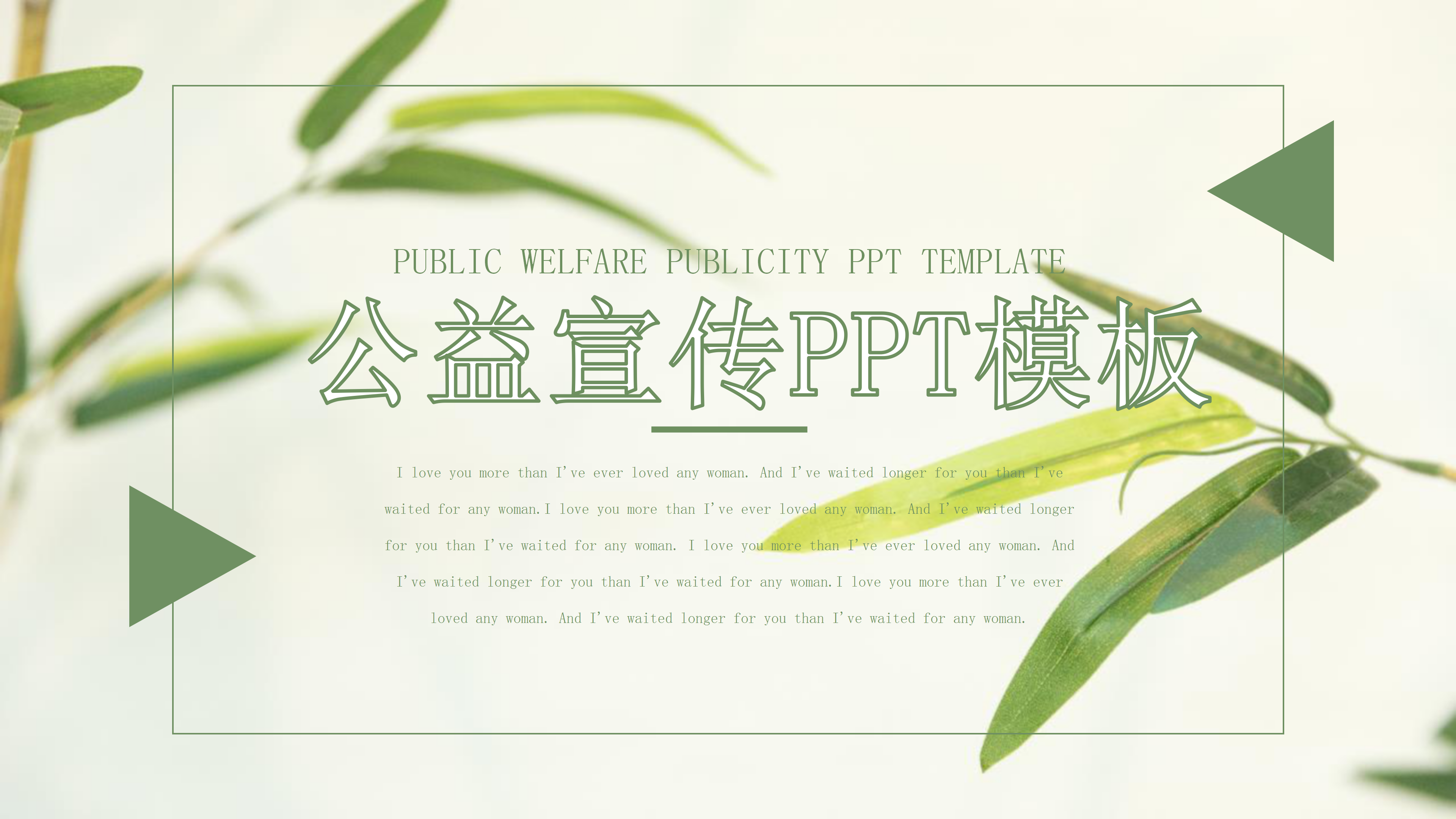 简约清新公益活动宣传ppt模板