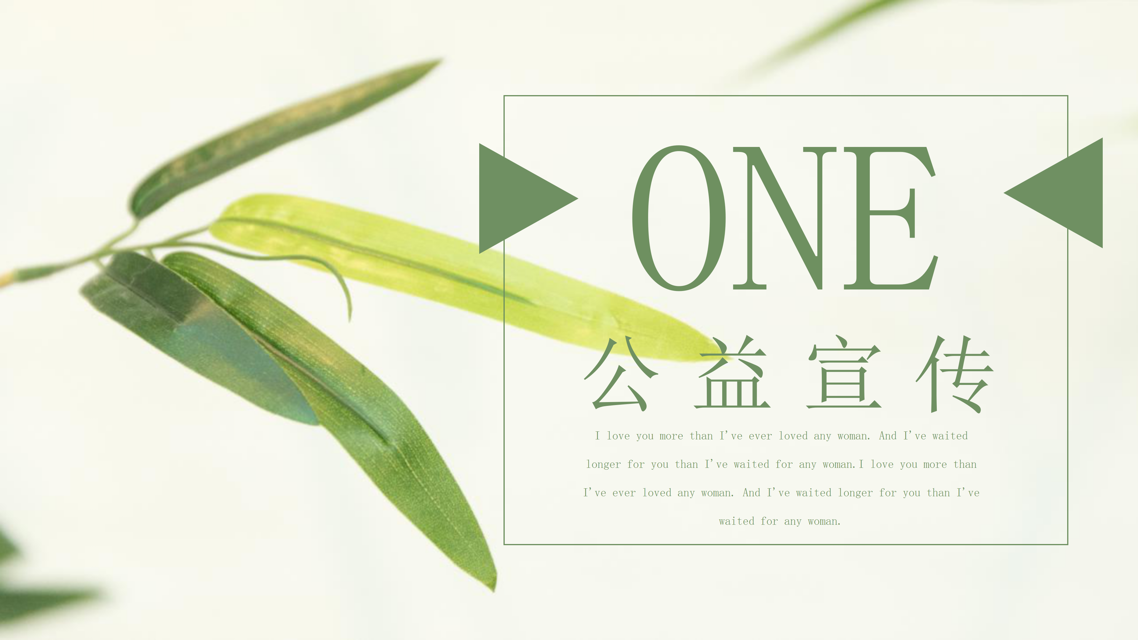 简约清新公益活动宣传ppt模板