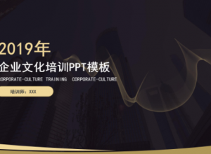 高端隆重极简黑金主题企业文化培训PPT模板