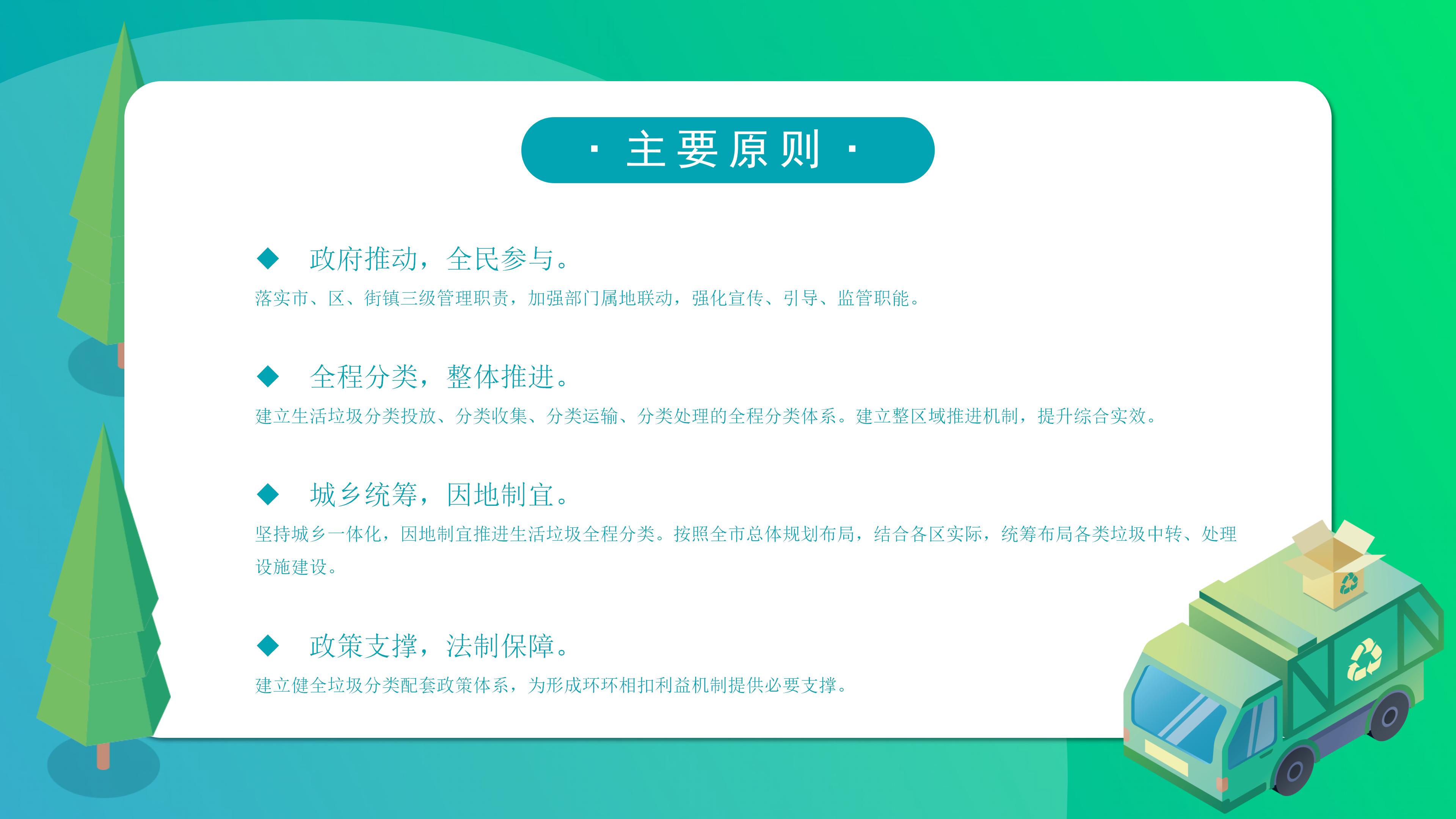 简约清新绿色动画背景垃圾分类环保教育PPT模板