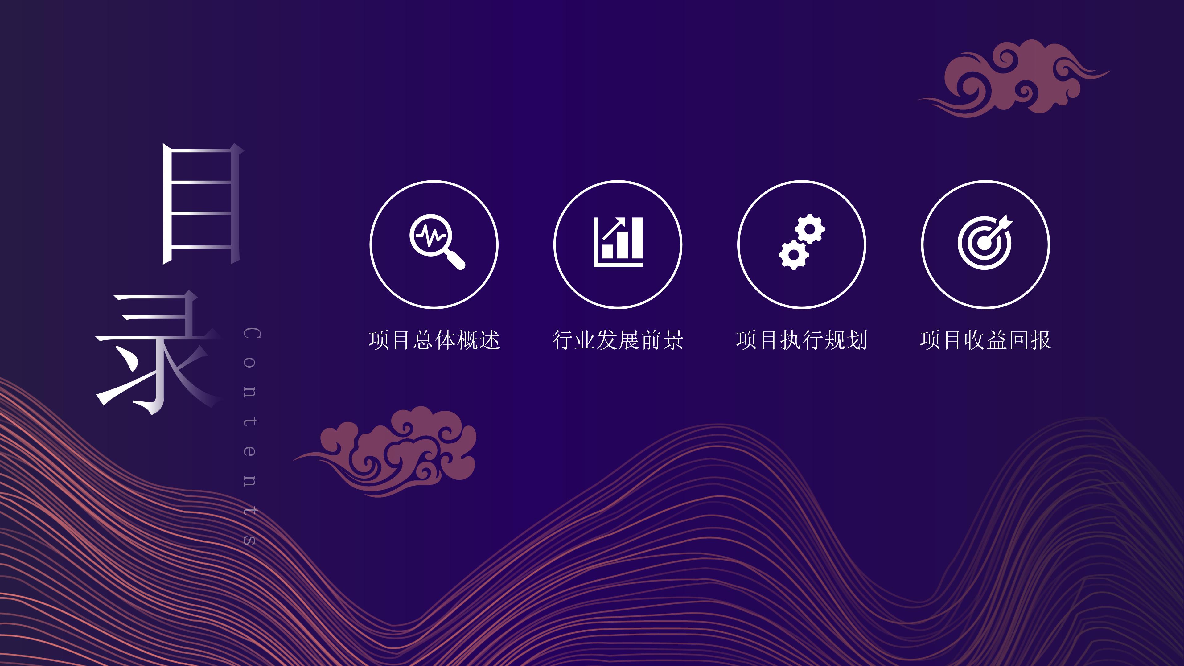 时尚大气唯美线条点缀公司商业计划书PPT模板