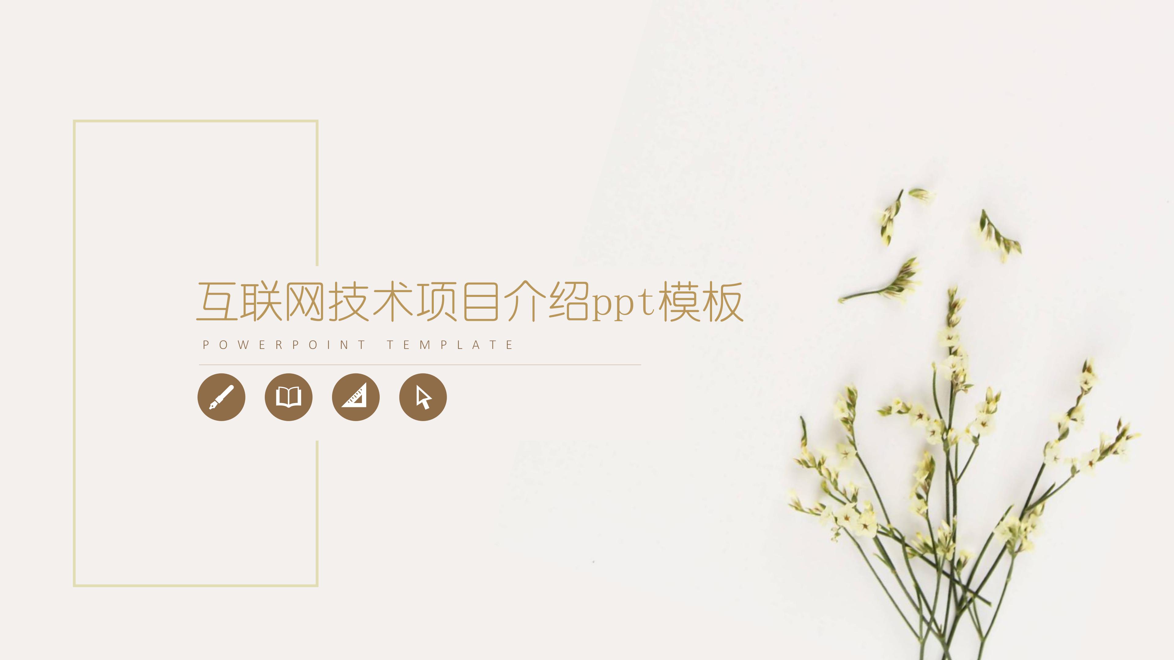 互联网技术项目介绍ppt模板