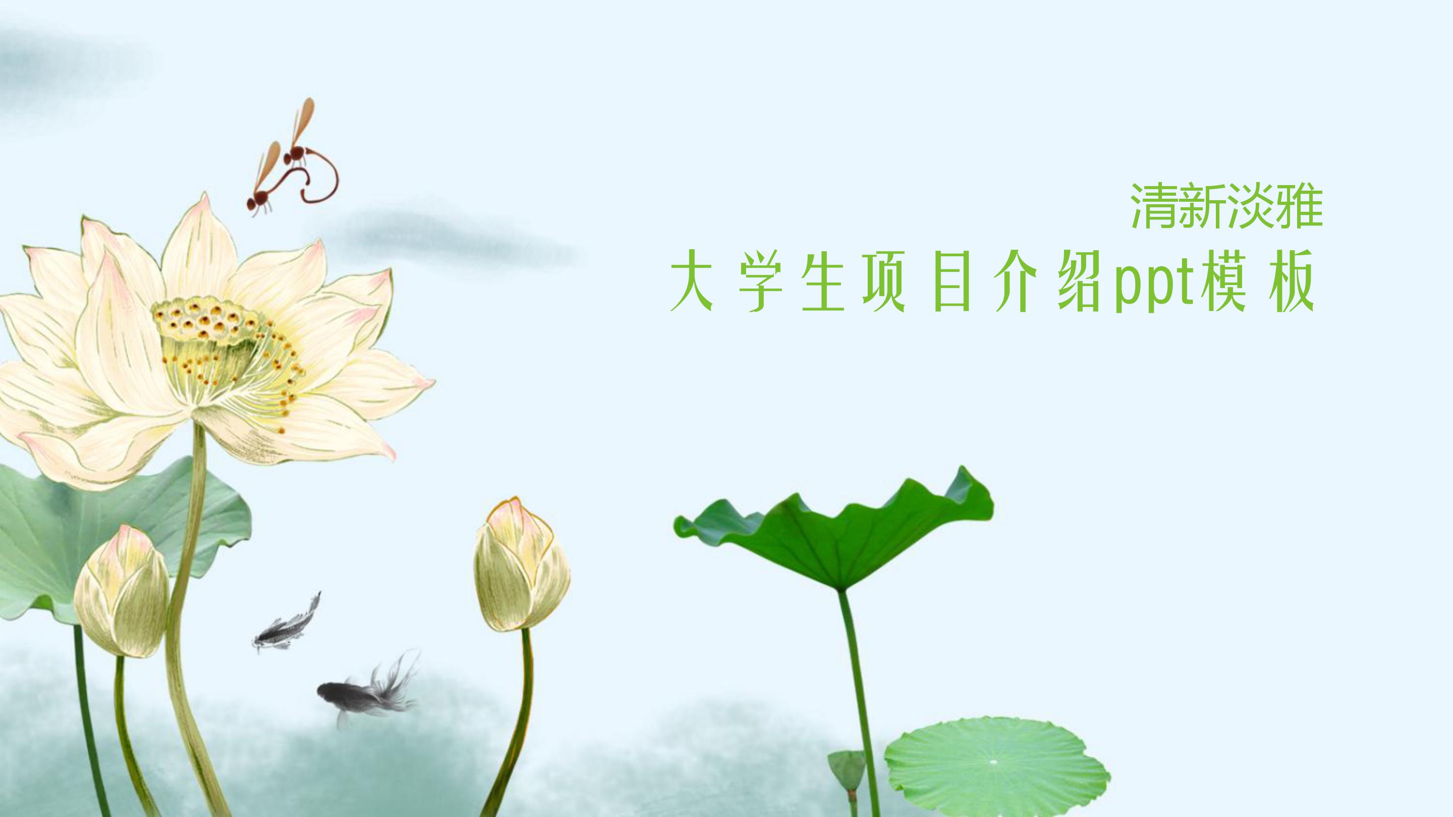 大学生项目介绍ppt模板