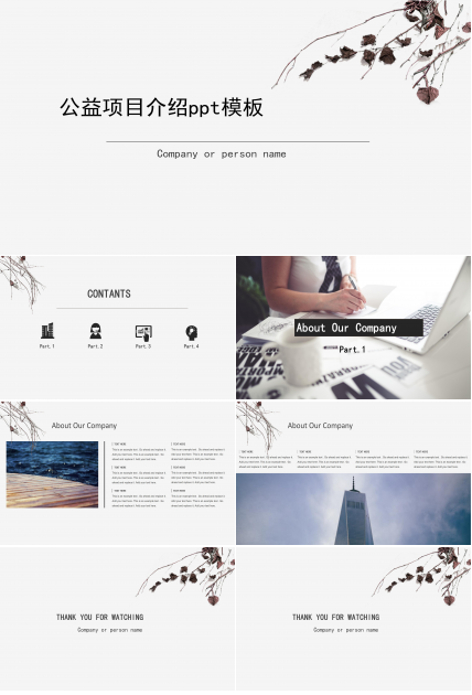 公益项目介绍ppt模板
