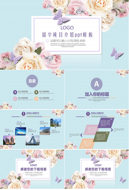 留学项目介绍ppt模板